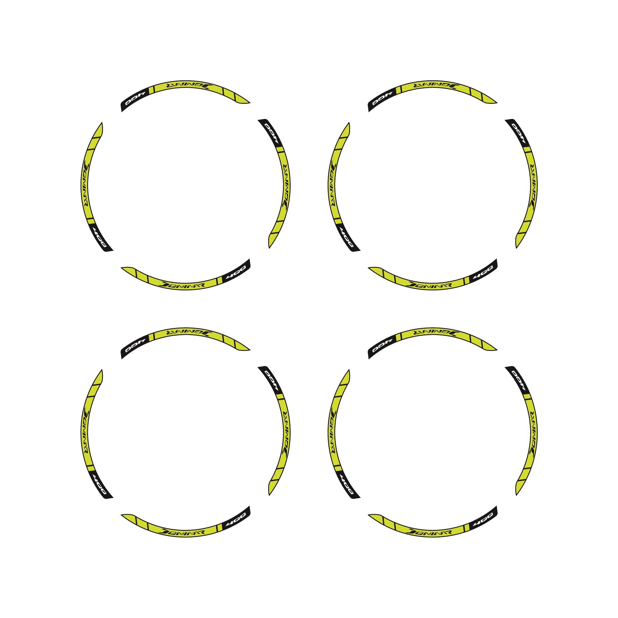 Bajaj Dominar 400 Baskılı Jant Dışı Şerit Motosiklet Sticker Etiket Modeli Sarı