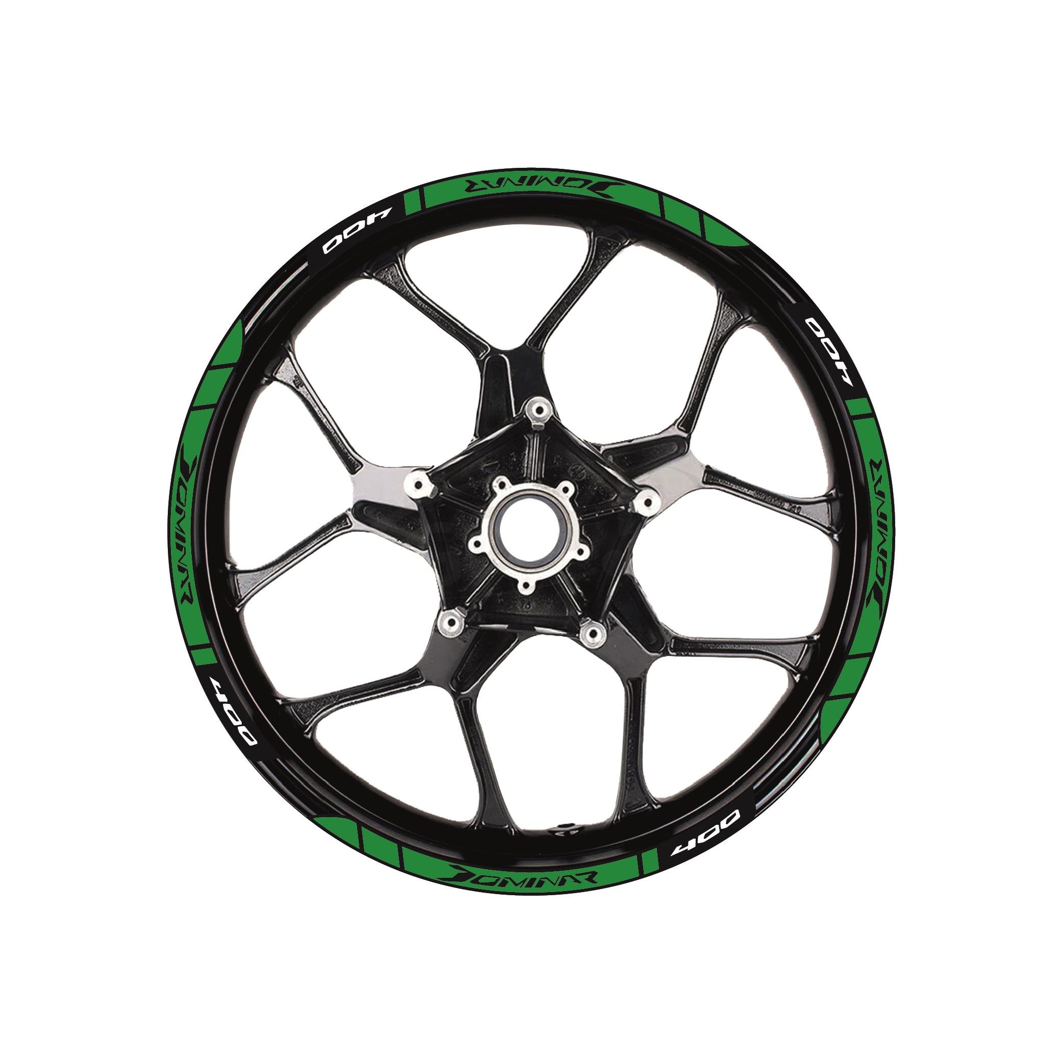 Bajaj Dominar 400 Baskılı Jant Dışı Şerit Motosiklet Sticker Etiket Modeli Yeşil