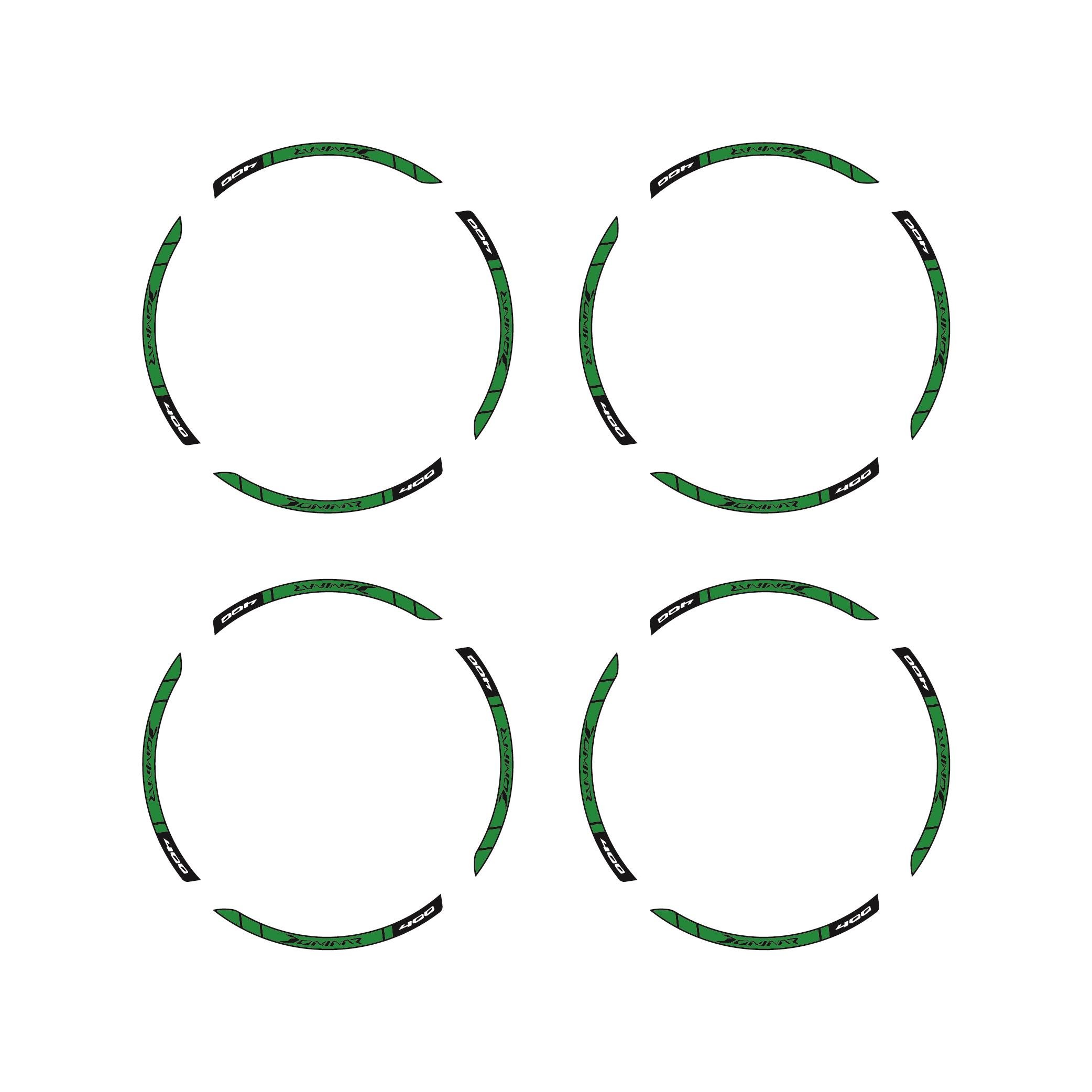 Bajaj Dominar 400 Baskılı Jant Dışı Şerit Motosiklet Sticker Etiket Modeli Yeşil