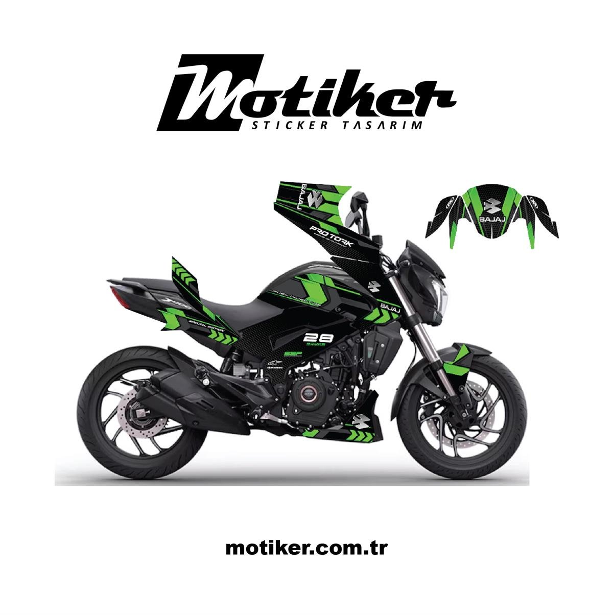 Bajaj Dominar Arrow Model Parça Sticker Etiket Kaplama Modeli