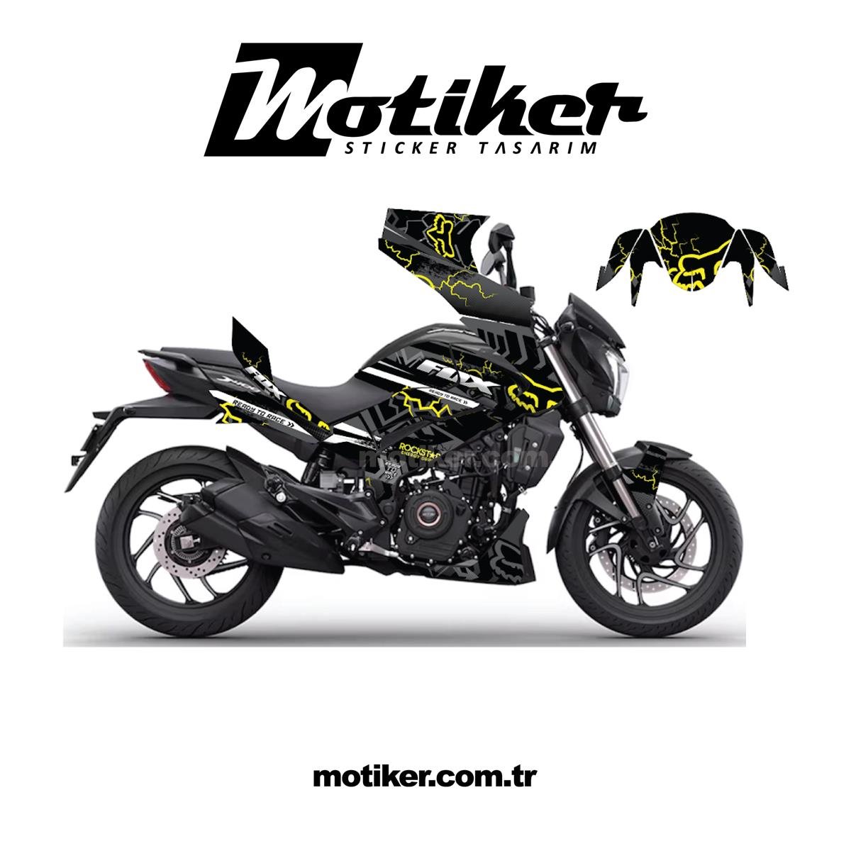 Bajaj Dominar Fox Sticker Etiket Kaplama Model