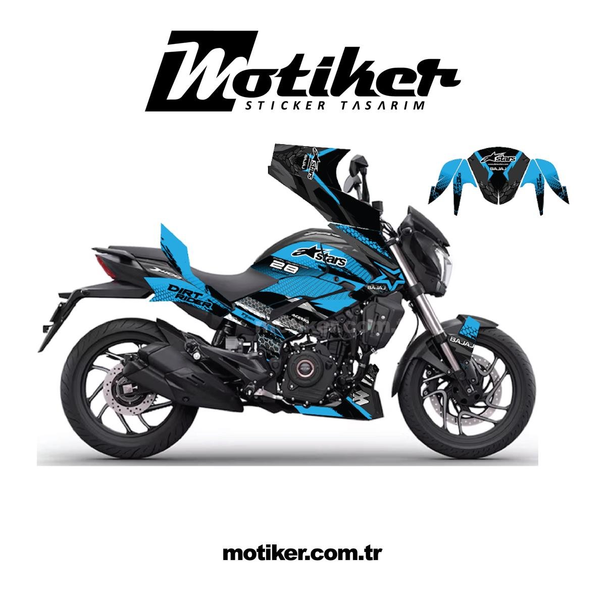 Bajaj Dominar Star Sticker Etiket Kaplama Model