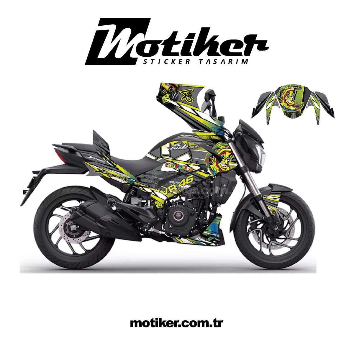 Bajaj Dominar The Doctor Sticker Etiket Kaplama Model