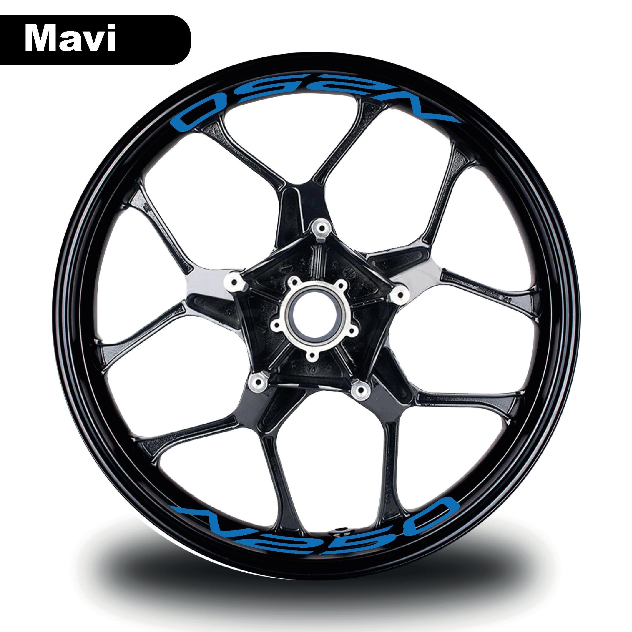 N250Bajaj N250 Jant İçi Yazı Sticker Modeli Mavi