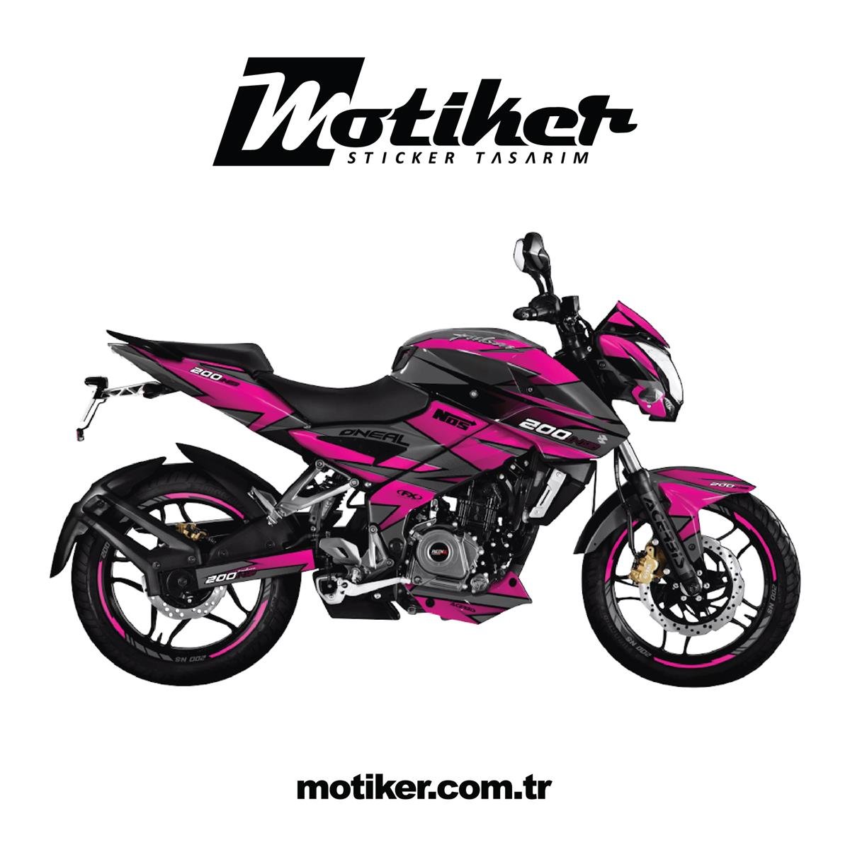 Bajaj NS200 Oneal Sticker Etiket Kaplama Modeli Çift Renk