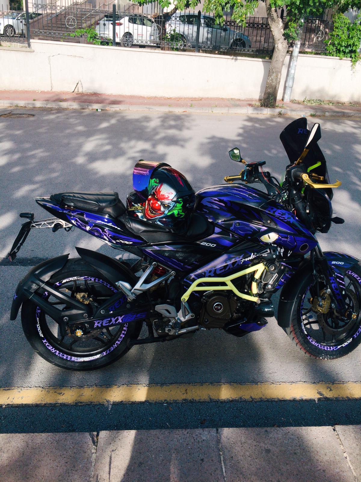 PULSAR NS 200Bajaj NS200 Rexx Sticker Etiket Kaplama Modeli 