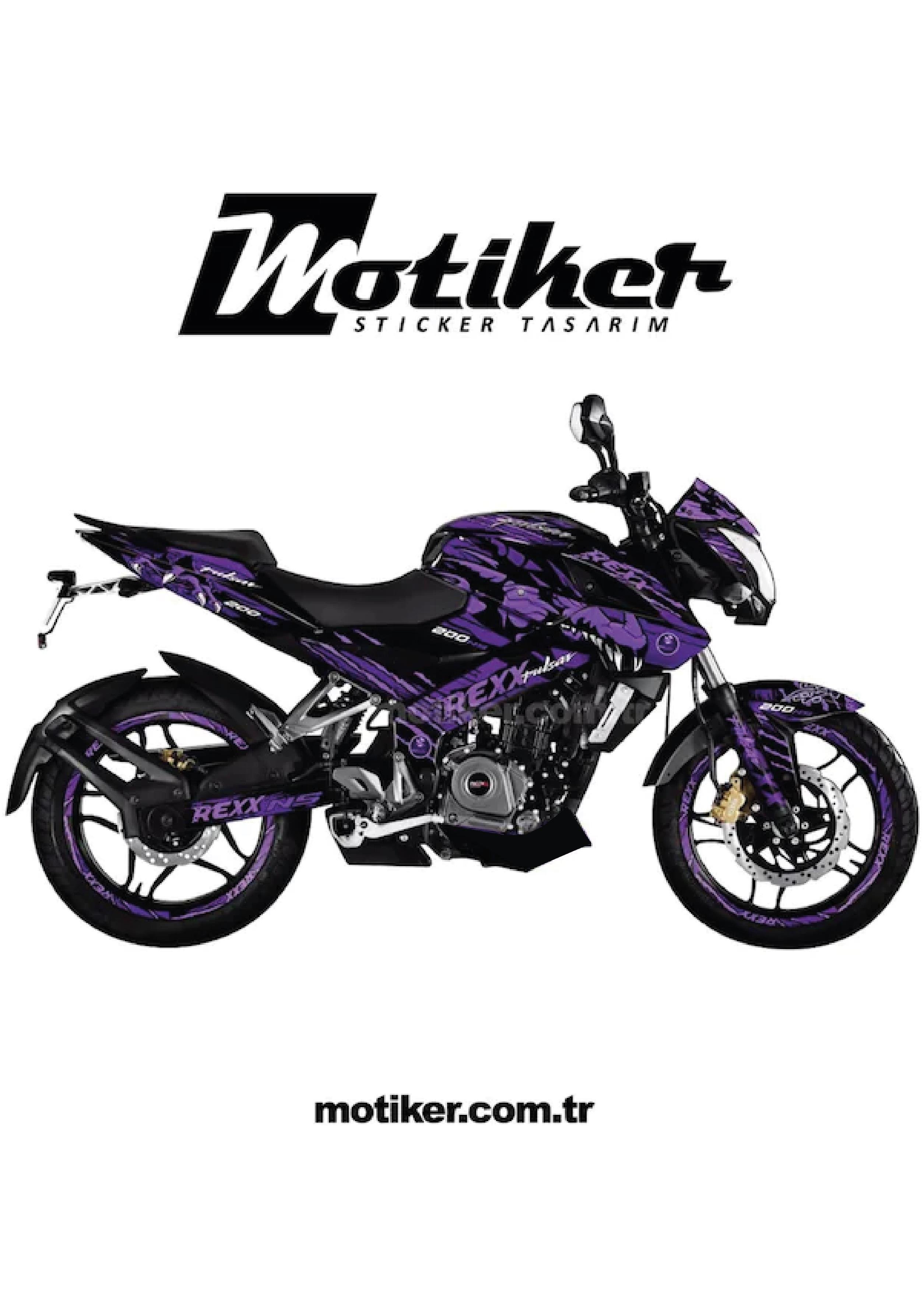 Bajaj NS200 Rexx Sticker Etiket Kaplama Modeli 