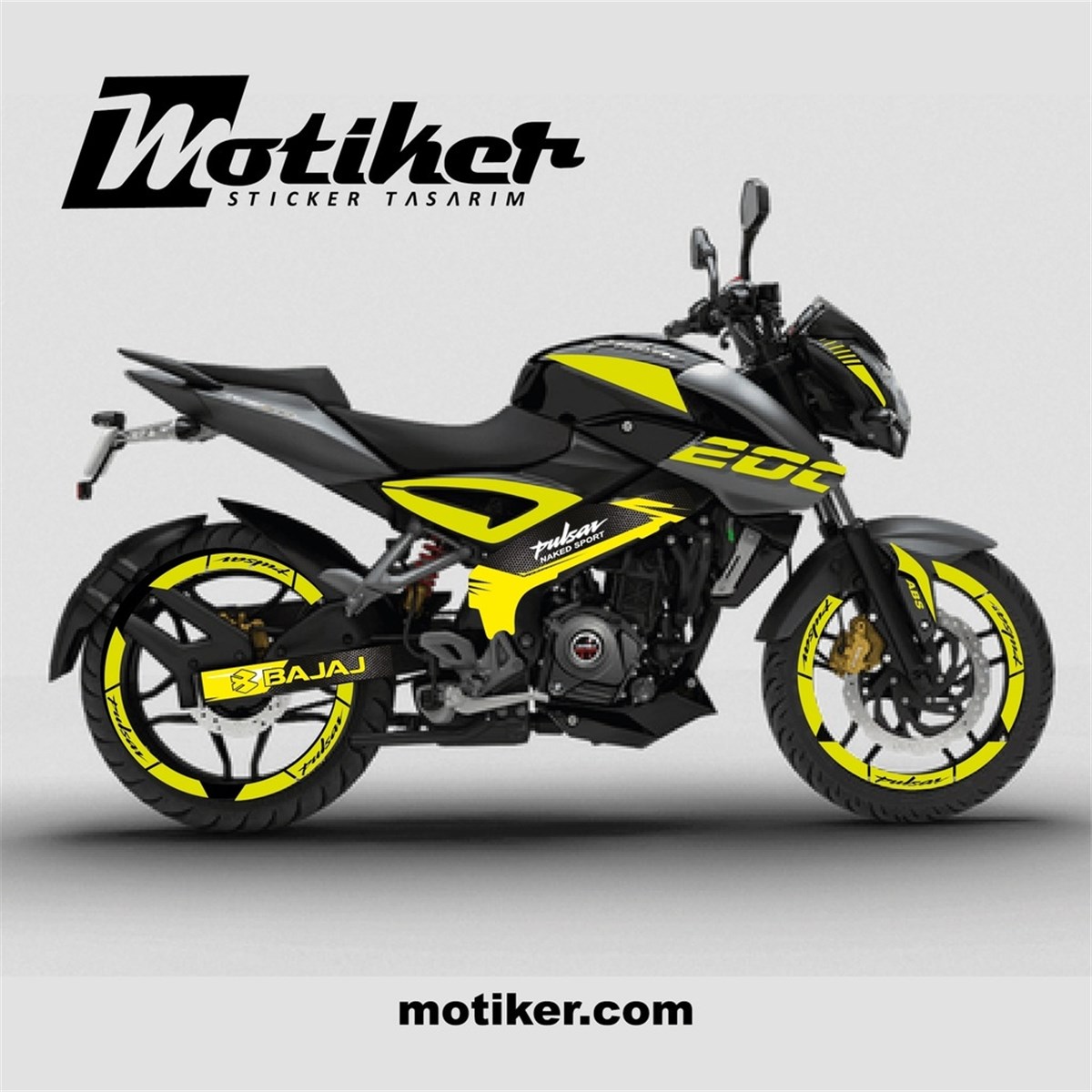 Bajaj Pulsar NS200 2020-2021 SARI Sticker Takım Modeli
