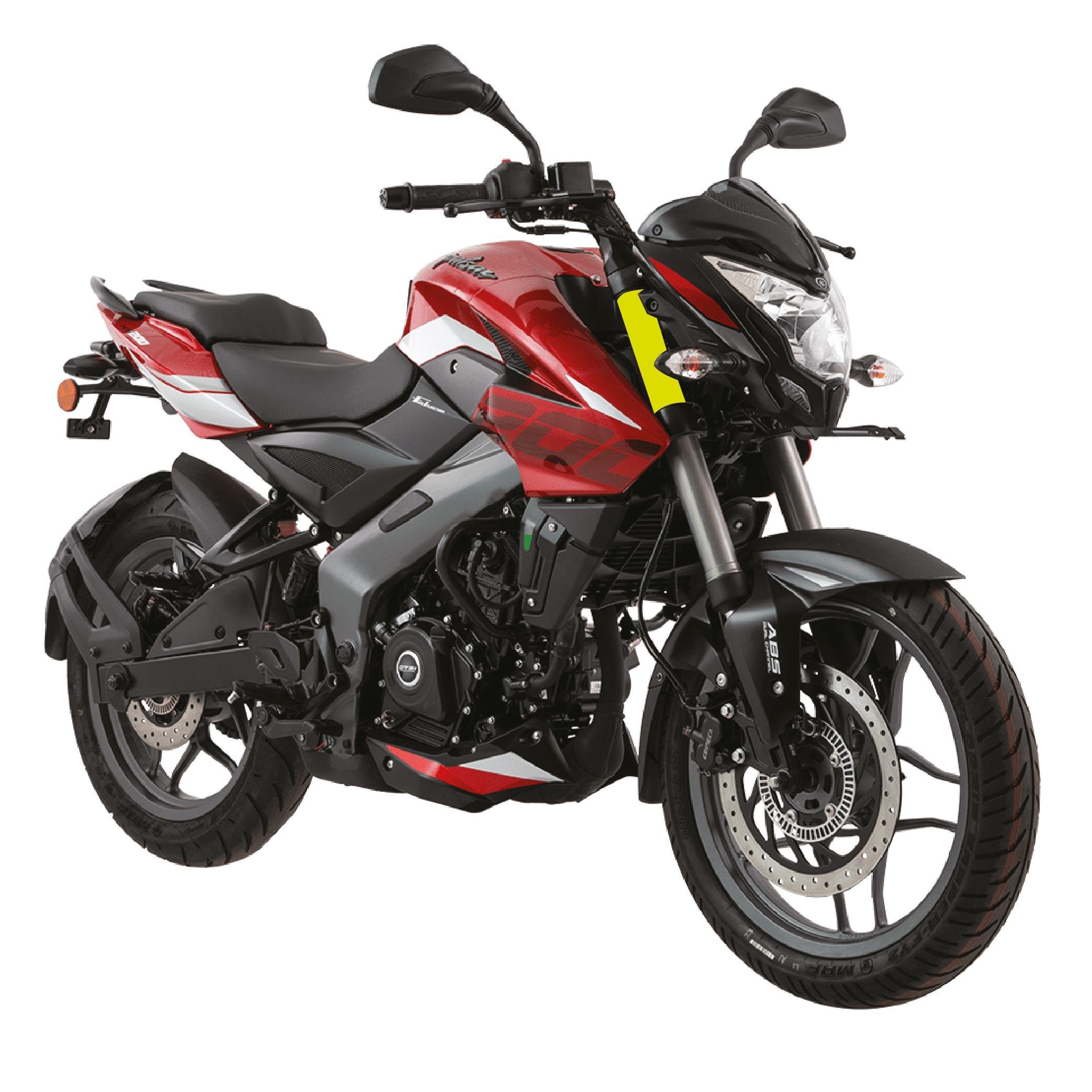 PULSAR NS 200Bajaj Pulsar NS200 Amortisör Maşa Neon Sarı (Yeşil) Kaplama Sticker Etiket Modeli