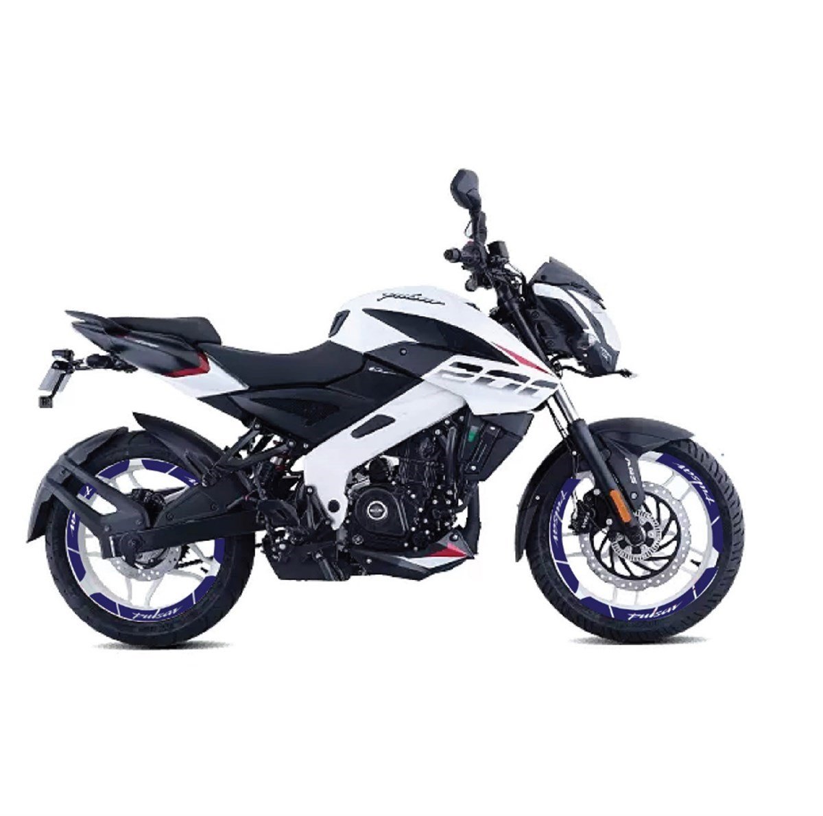 Bajaj Pulsar NS200 İç Dış Yazılı Jant Sticker Modeli