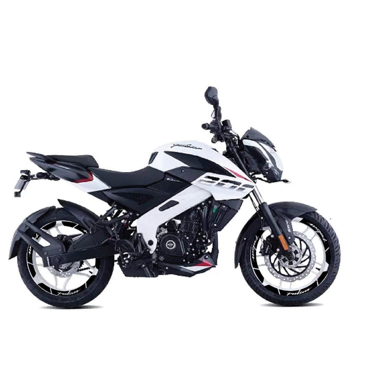 Bajaj Pulsar NS200 İç Dış Yazılı Jant Sticker Modeli