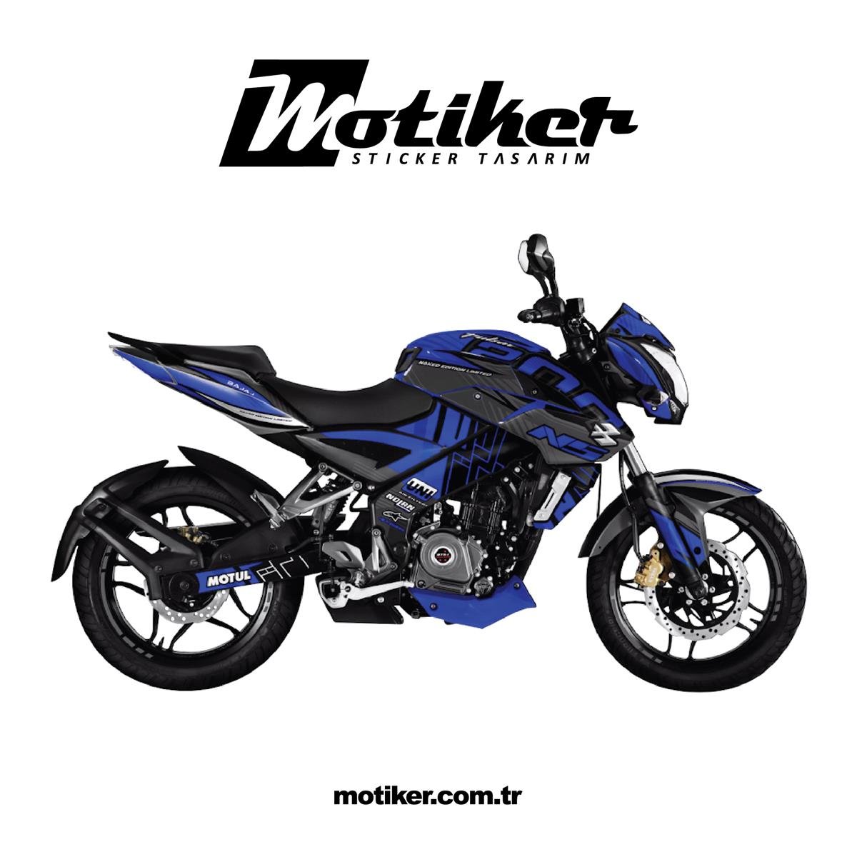 Bajaj Pulsar NS200 - UNI Design Takım Parça Sticker Kaplama Modeli