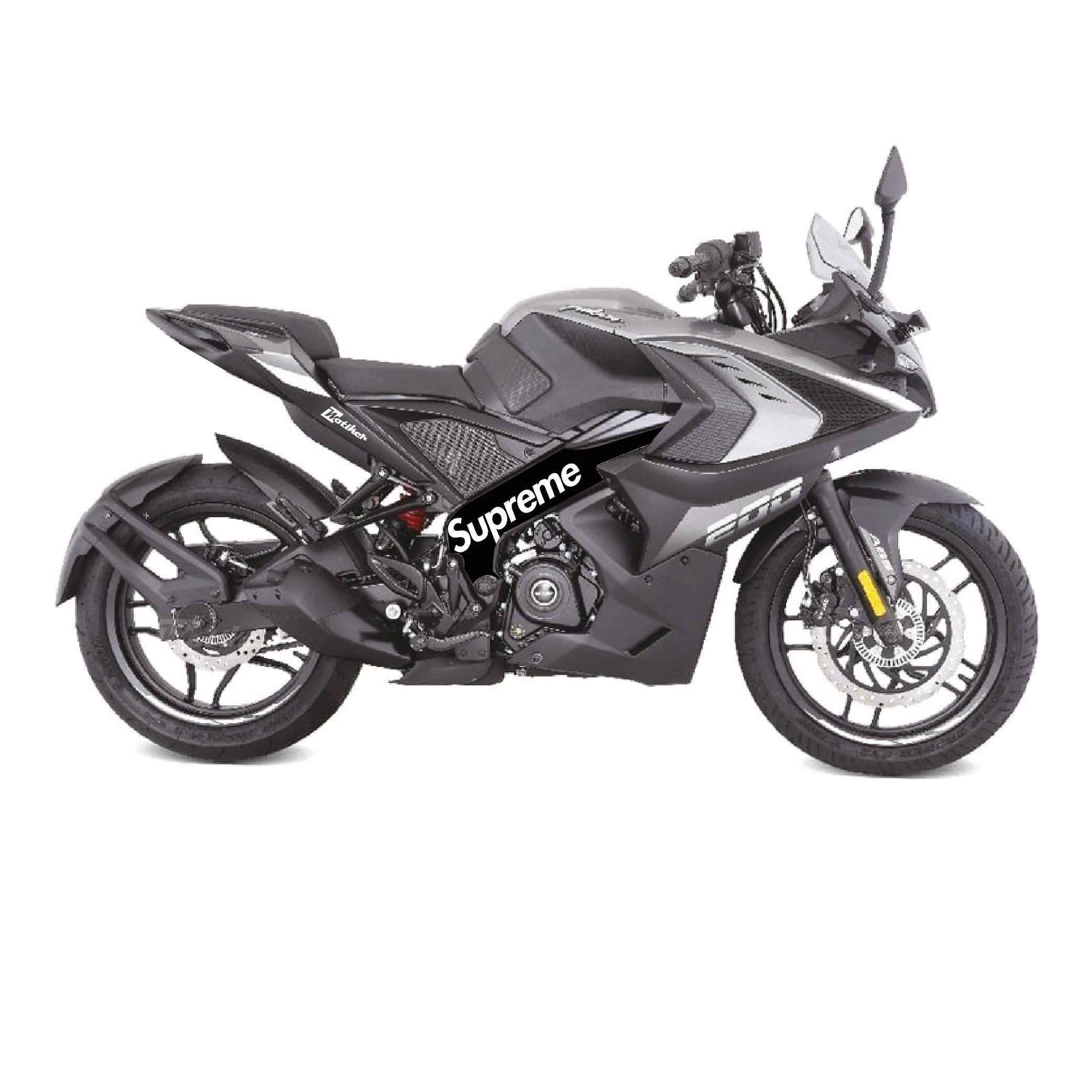 BAJAJ PULSAR RS200 Orta Şase Motosiklet Sticker Etiket Supreme Model 2