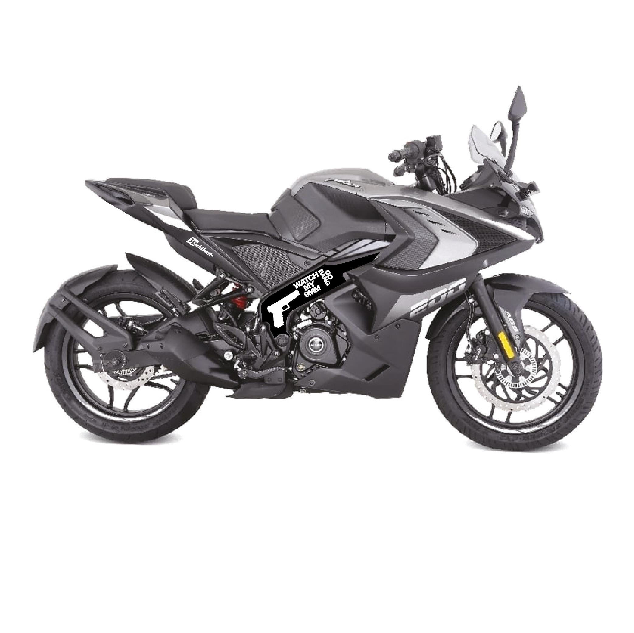 BAJAJ PULSAR RS200 Orta Şase Motosiklet Sticker Etiket 9MM GO BACK