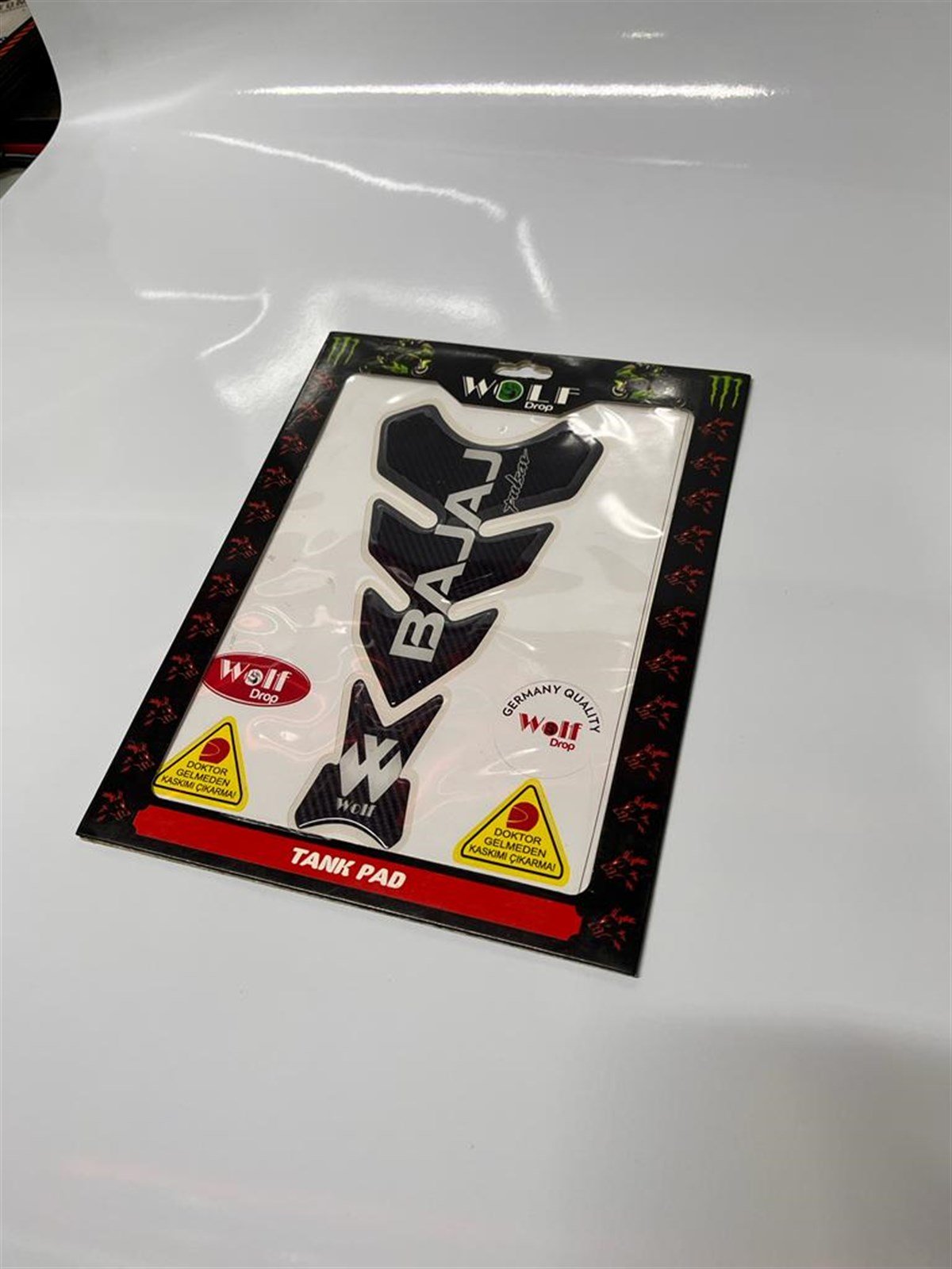 Bajaj Pulsar Siyah Tank Pad Damla Sticker Modeli