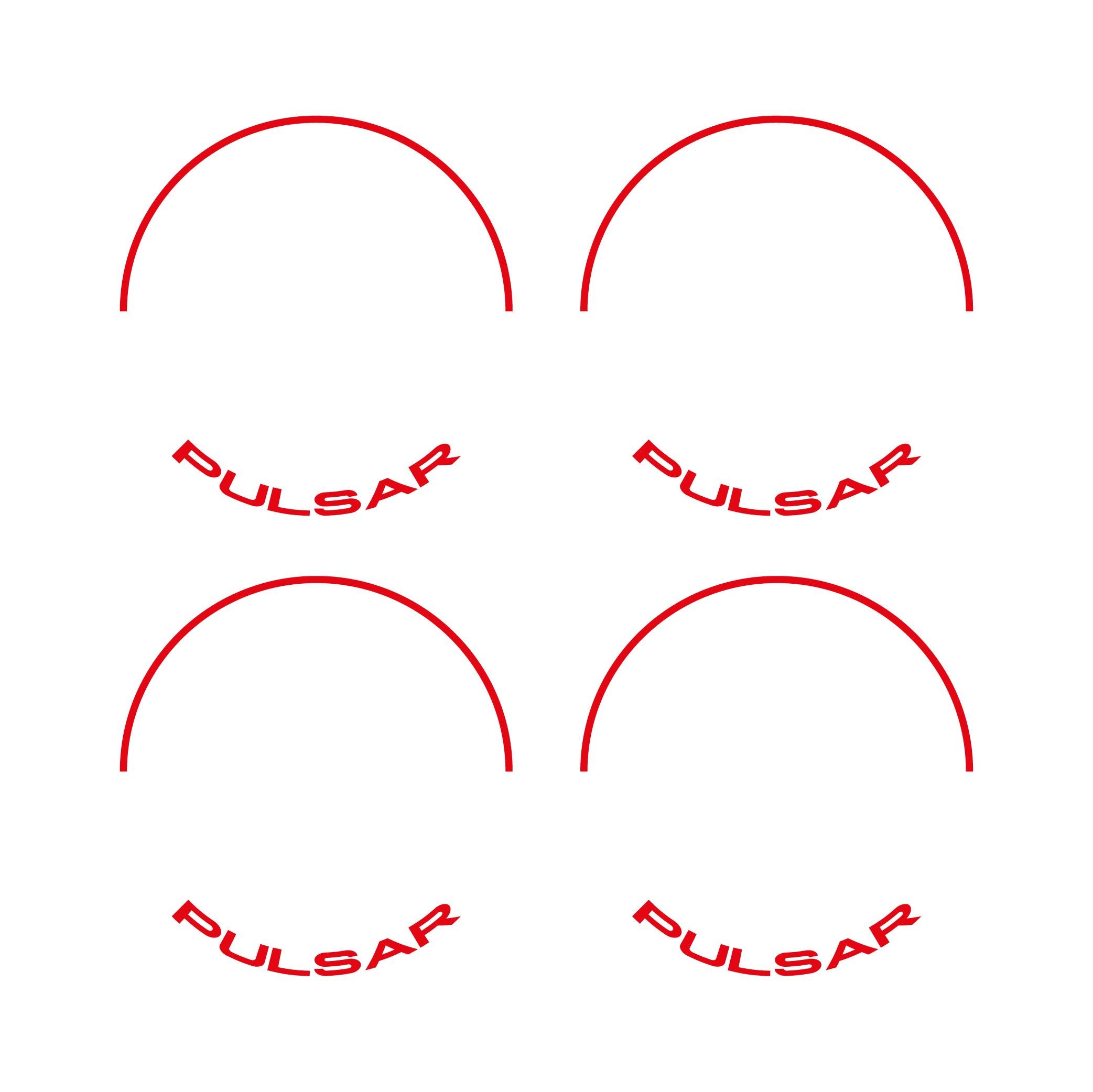 PULSAR NS 200Bajaj Pulsar Yazılı Dış Çizgi İç Geniş Yazılı Motosiklet Jant Sticker Etiket Modeli Kırmızı