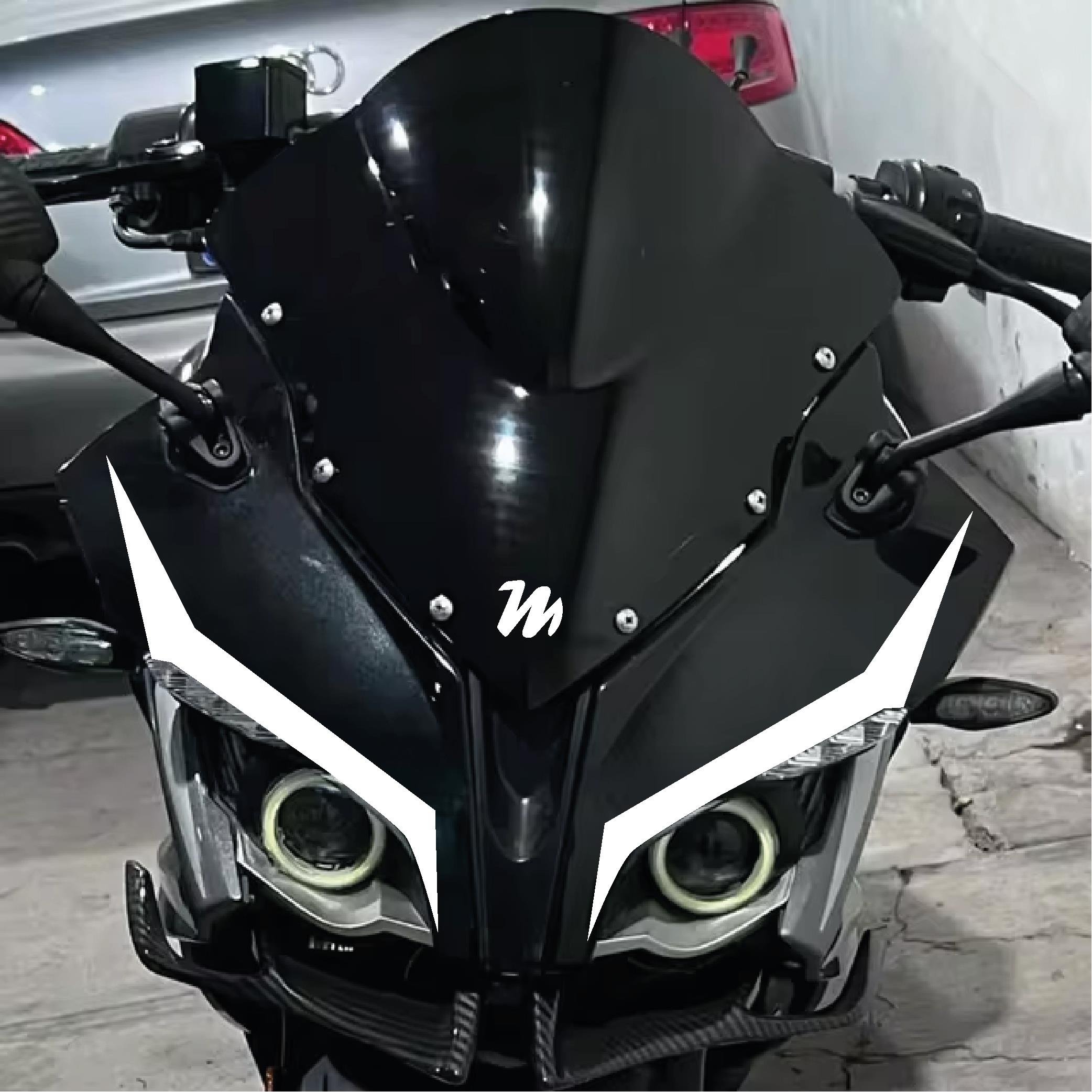 PULSAR RS 200Bajaj RS200 4'lü Ön Kafa Sticker Etiket Modeli Beyaz