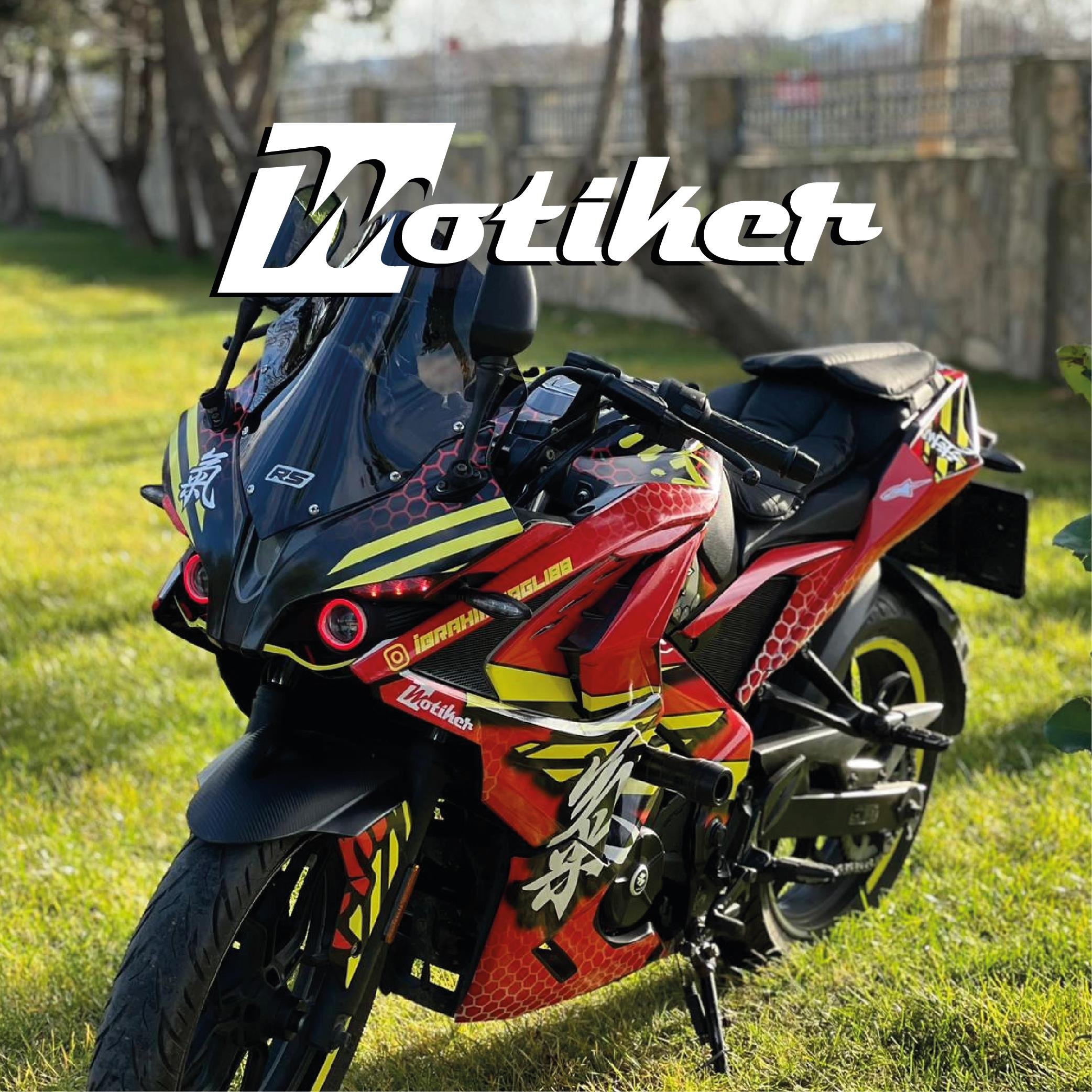 PULSAR RS 200BAJAJ RS200 DOG KIRMIZI SARI PARÇALI KAPLAMA MODELİ 