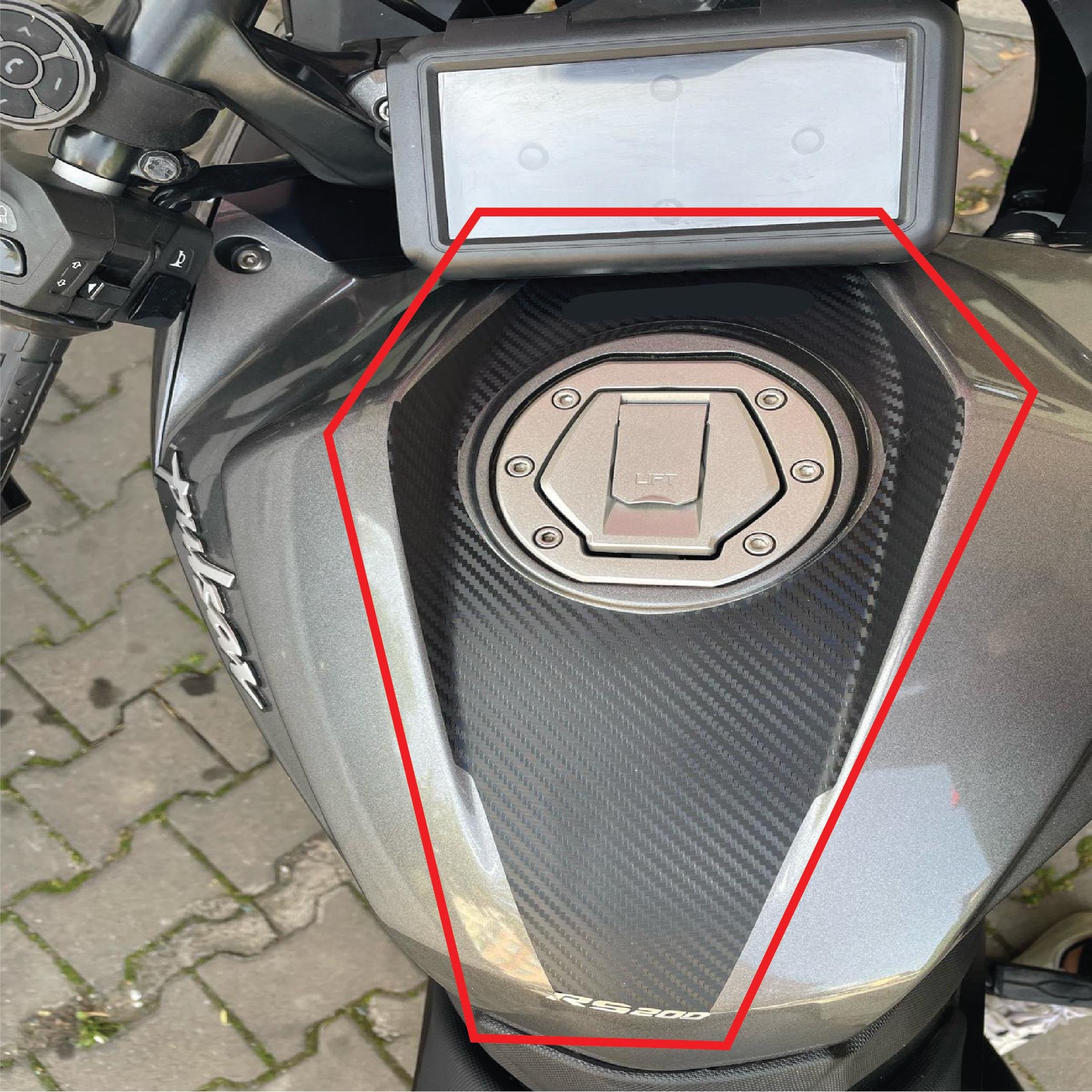 PULSAR RS 200Bajaj RS200 Karbon Depo Sticker Etiket Modeli