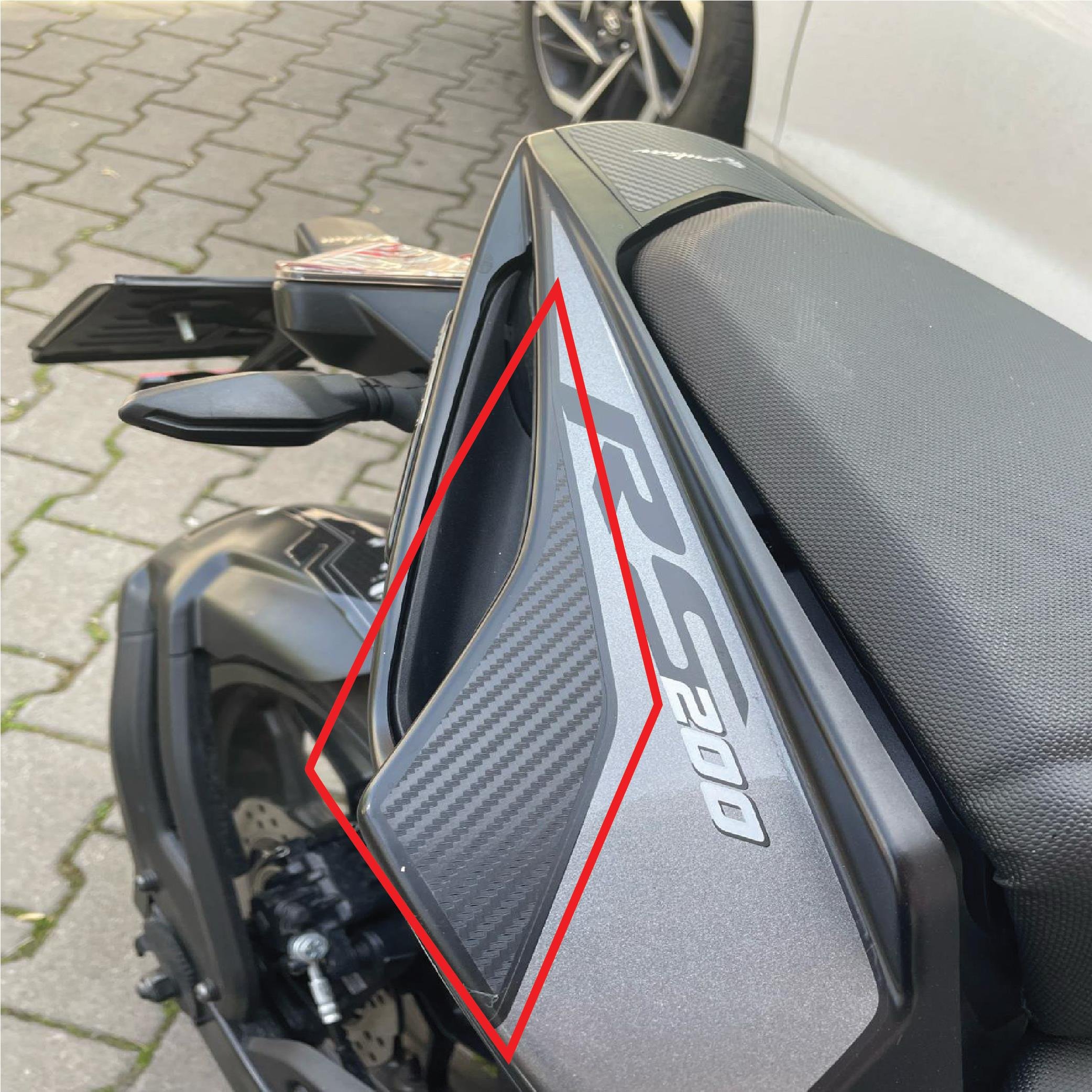PULSAR RS 200Bajaj RS200 Karbon Set Depo Kuyruk Ön Kafa Sticker Etiket Modeli