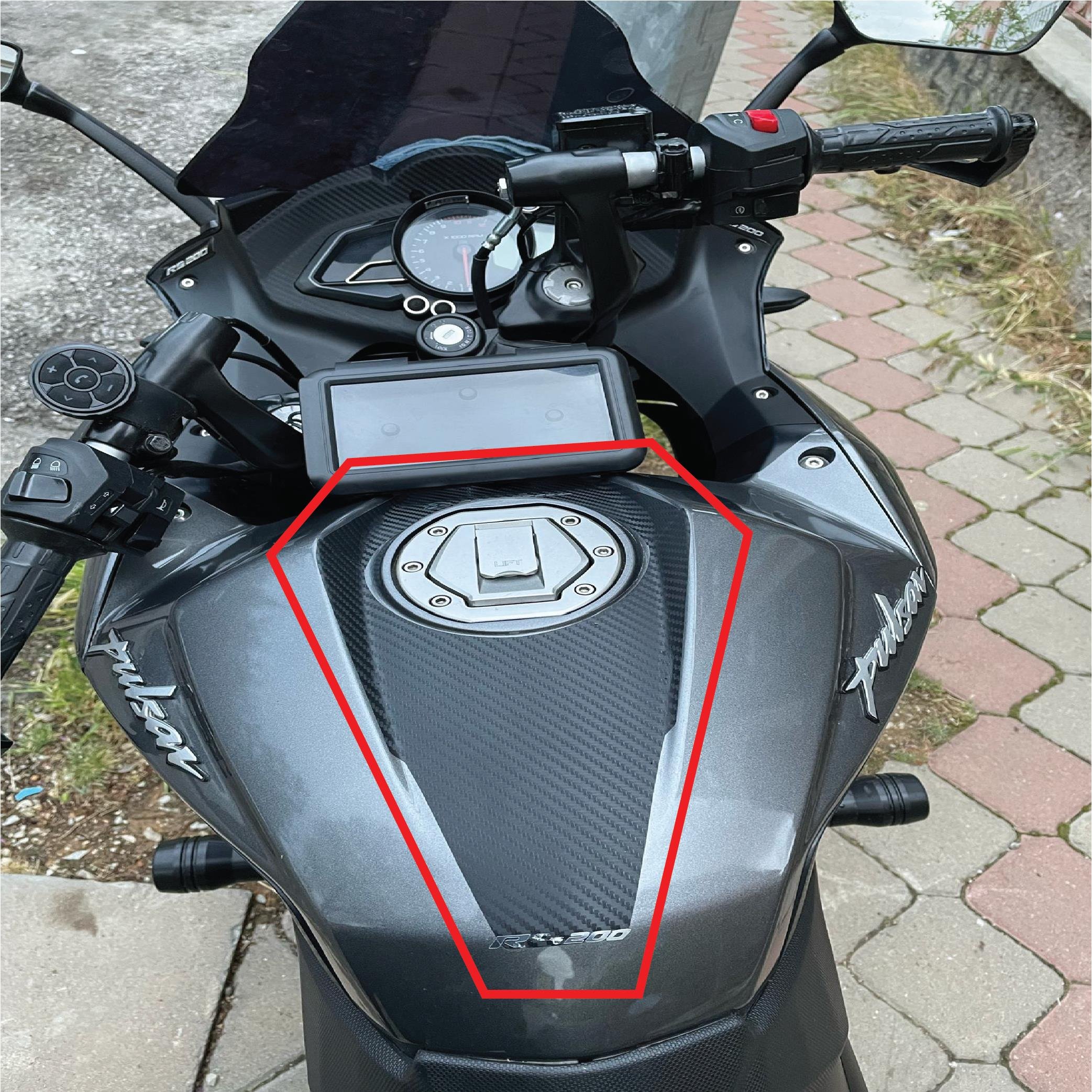 PULSAR RS 200Bajaj RS200 Karbon Set Depo Kuyruk Ön Kafa Sticker Etiket Modeli