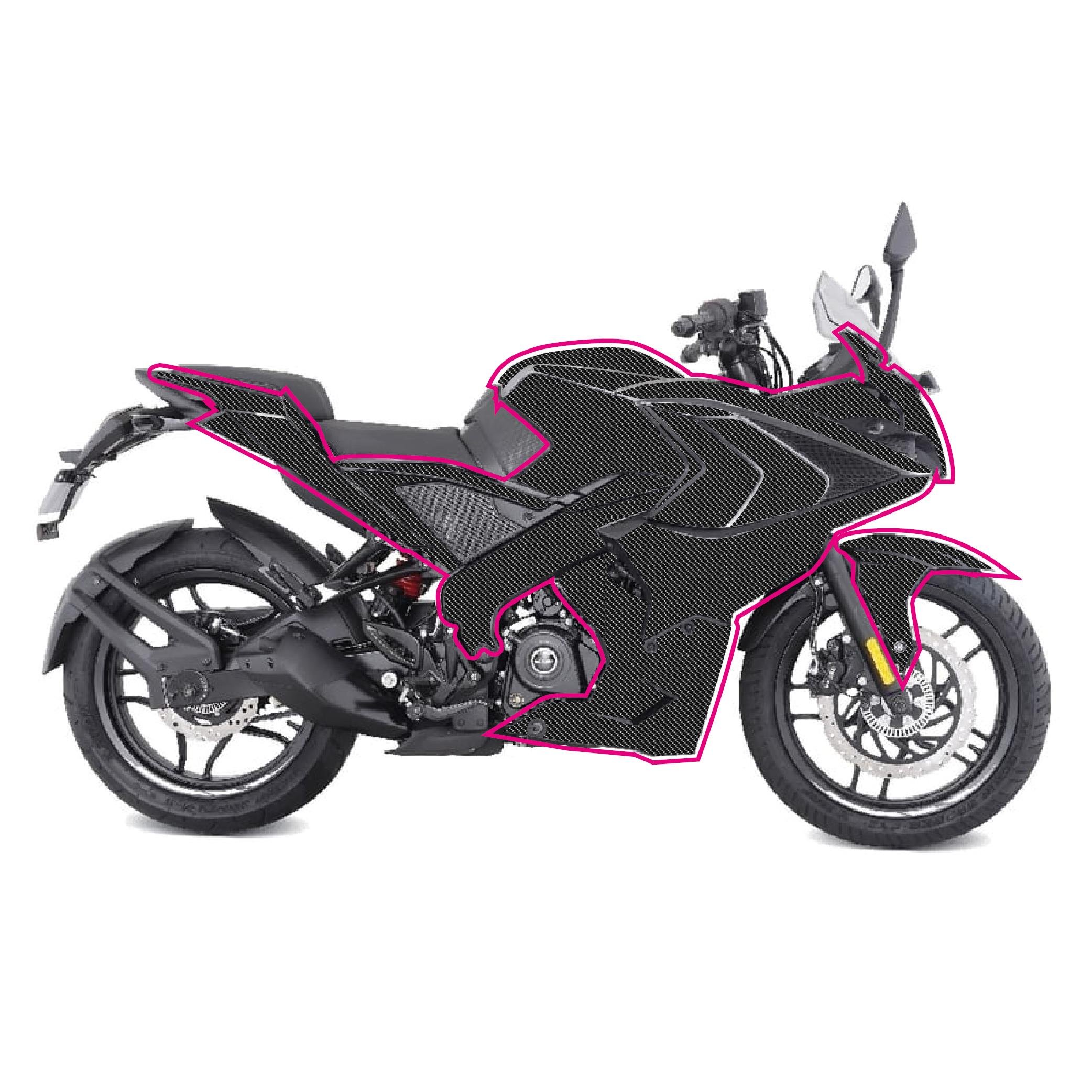 PULSAR RS 200BAJAJ RS200 KARBON STICKER SET KOMPLE PARÇALI KAPLAMA ETİKET MODELİ