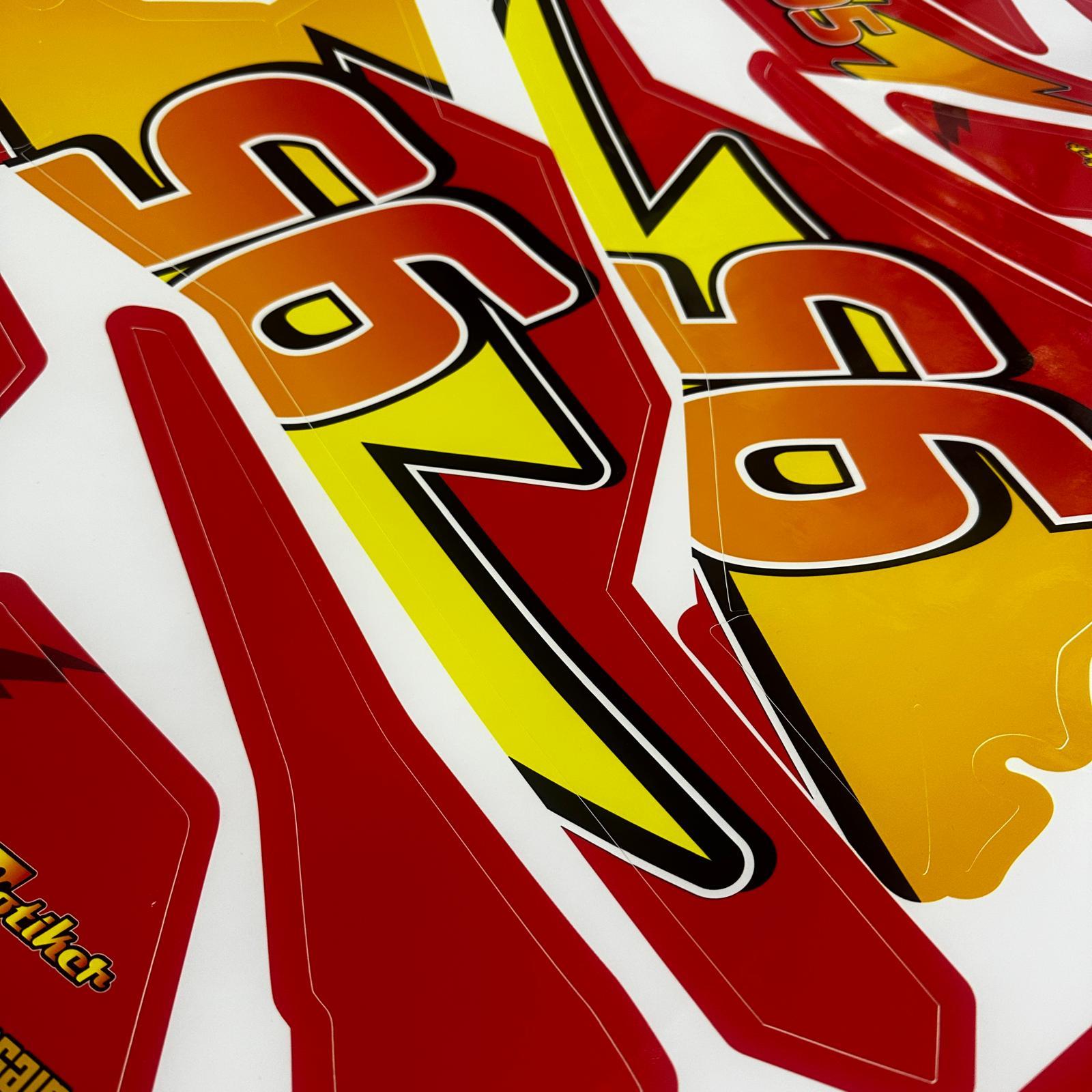 PULSAR RS 200BAJAJ RS200 Sticker McQueen Rusteze Red Original Sticker Etiket Modeli