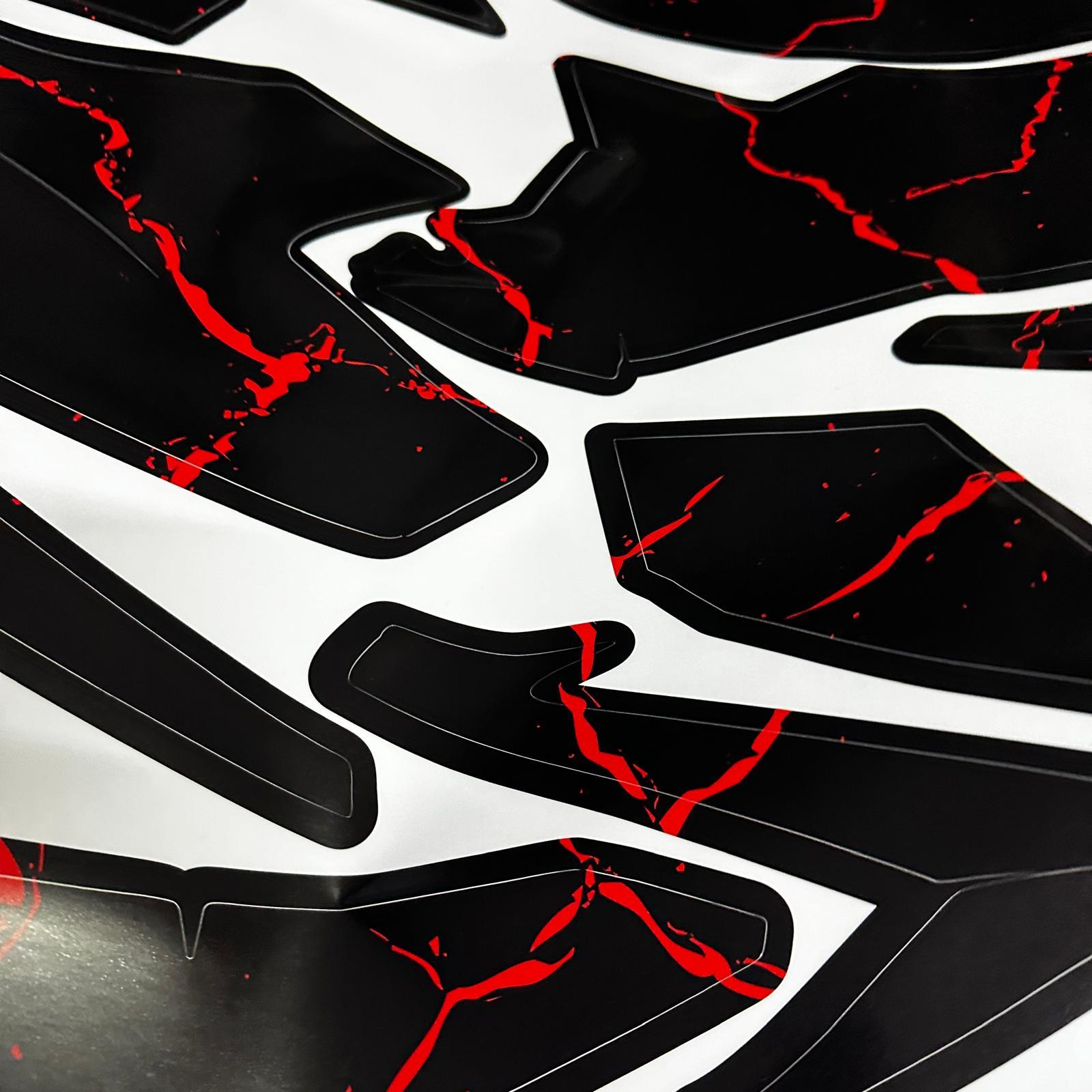 PULSAR RS 200BAJAJ RS200 Sticker Şimşek Desen Motosiklet Kaplama Tasarımı Kırmızı