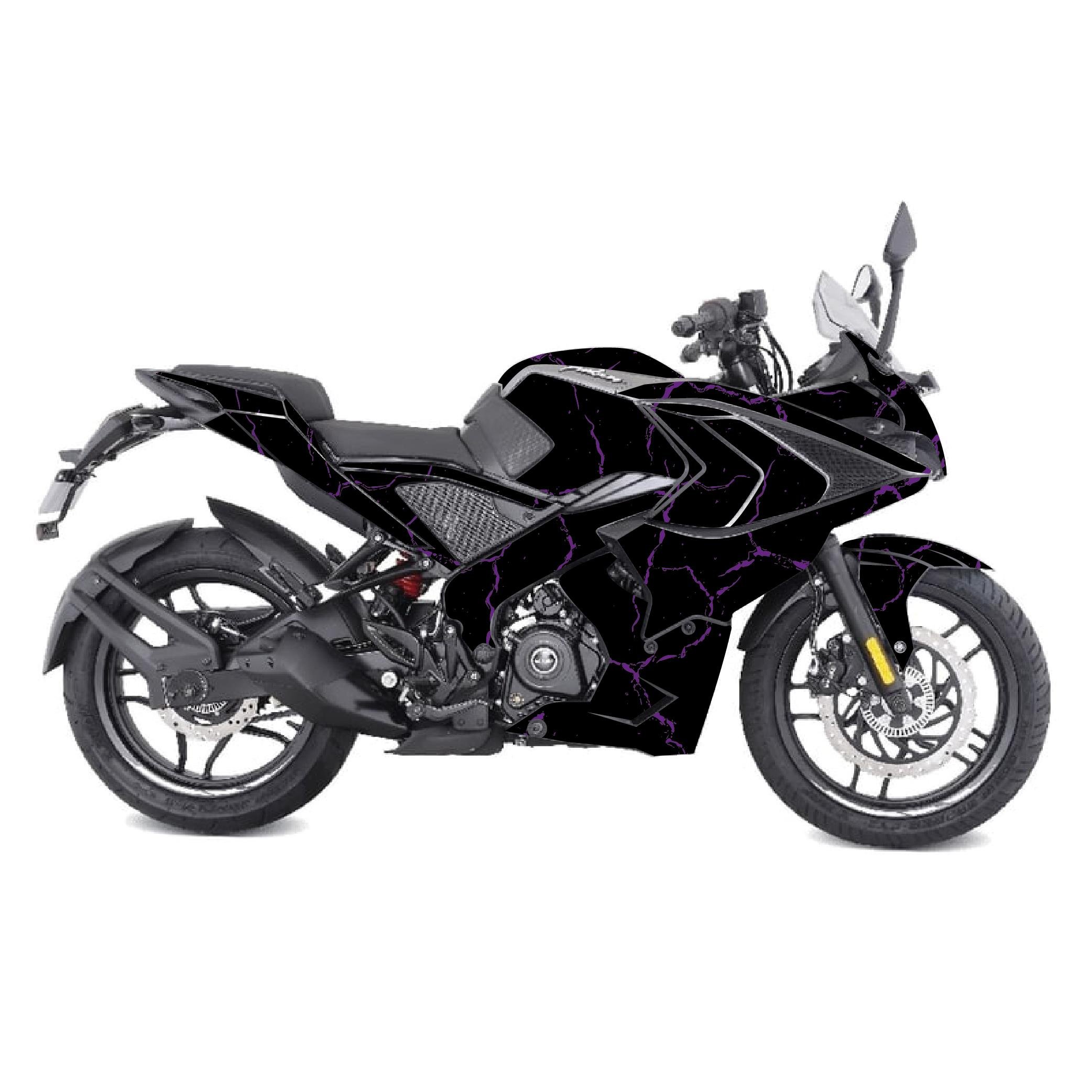 PULSAR RS 200BAJAJ RS200 Sticker Şimşek Desen Motosiklet Kaplama Tasarımı Mor