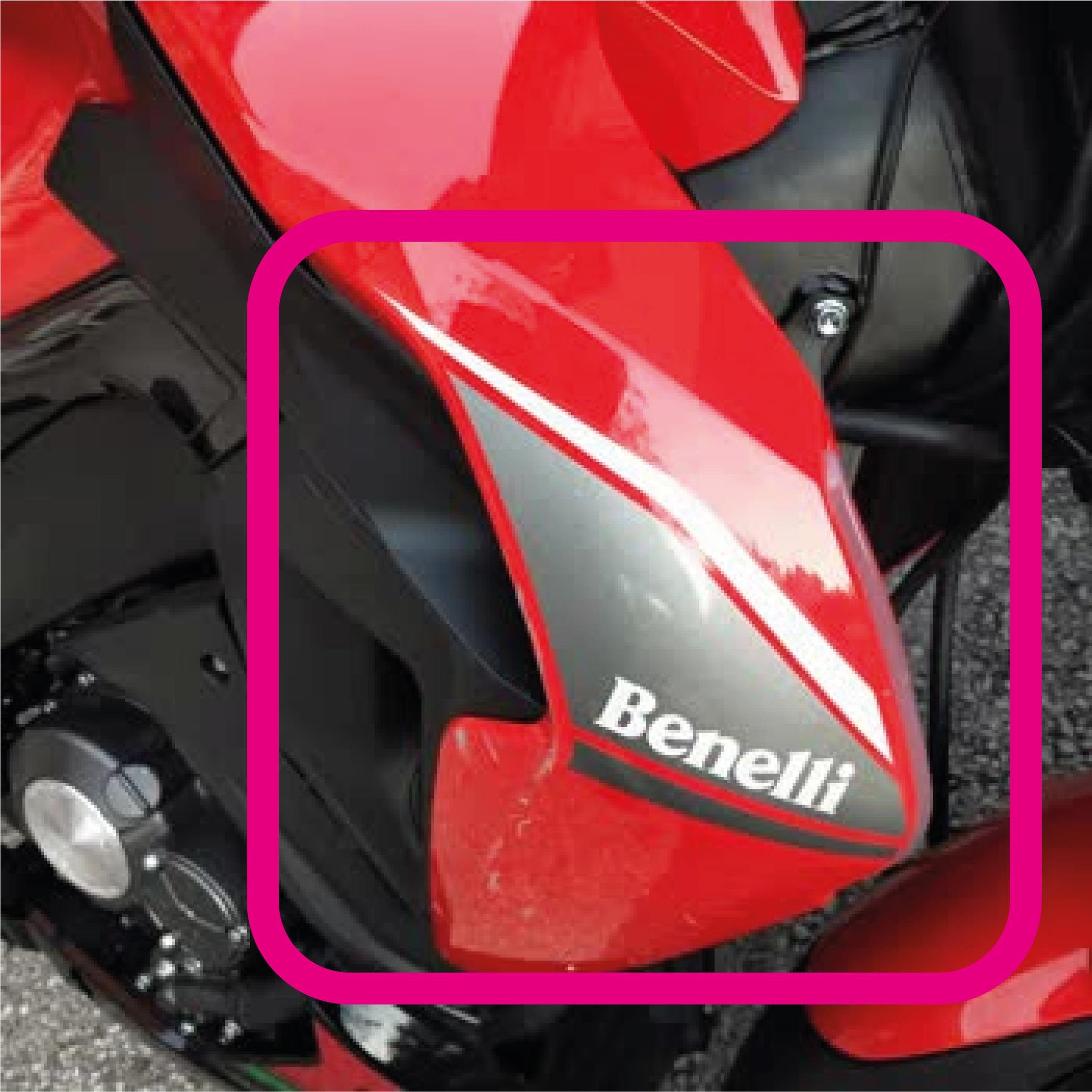 BENELLIBENELLİ 125S Kırmızı Orijinal Sticker Tasarım Motosiklet Sticker Etiket Modeli