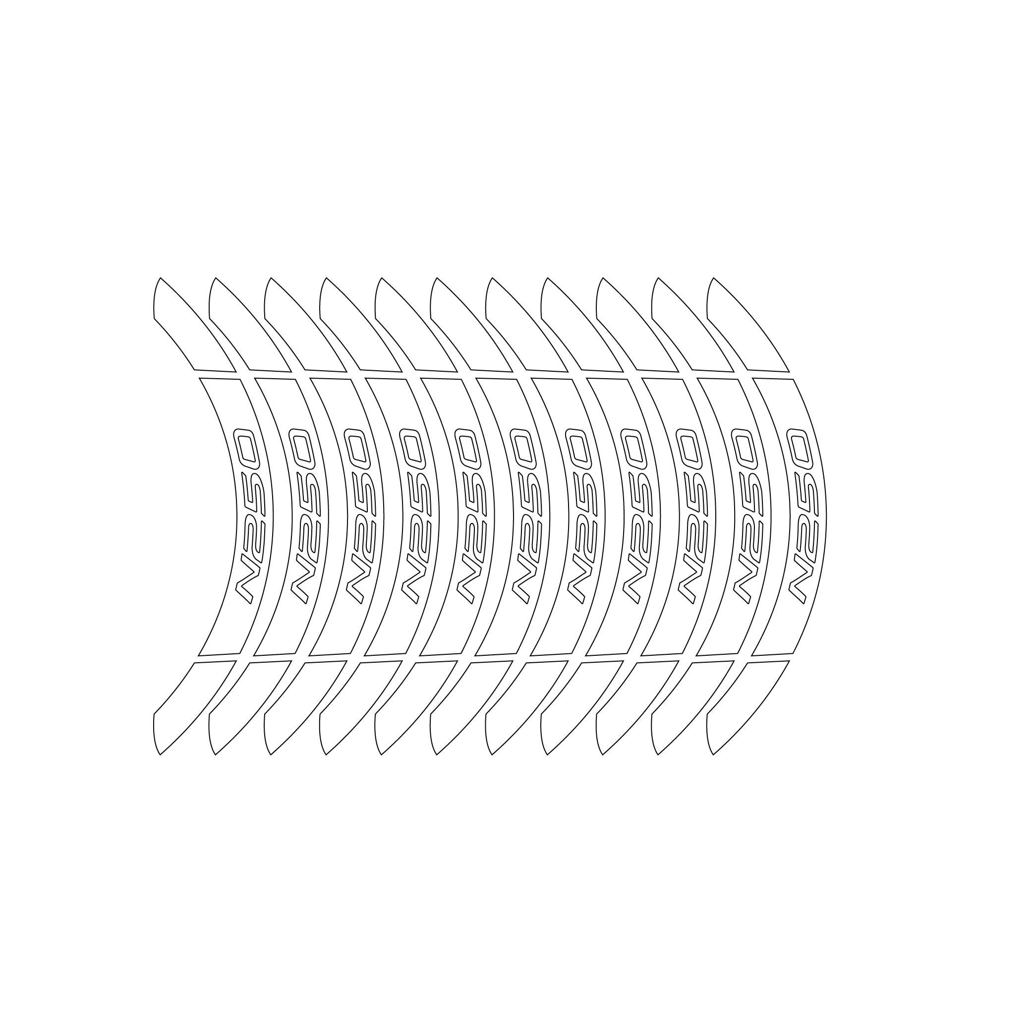 N250Beyaz Bajaj N250 Geniş Jant Sticker Etiket Modeli