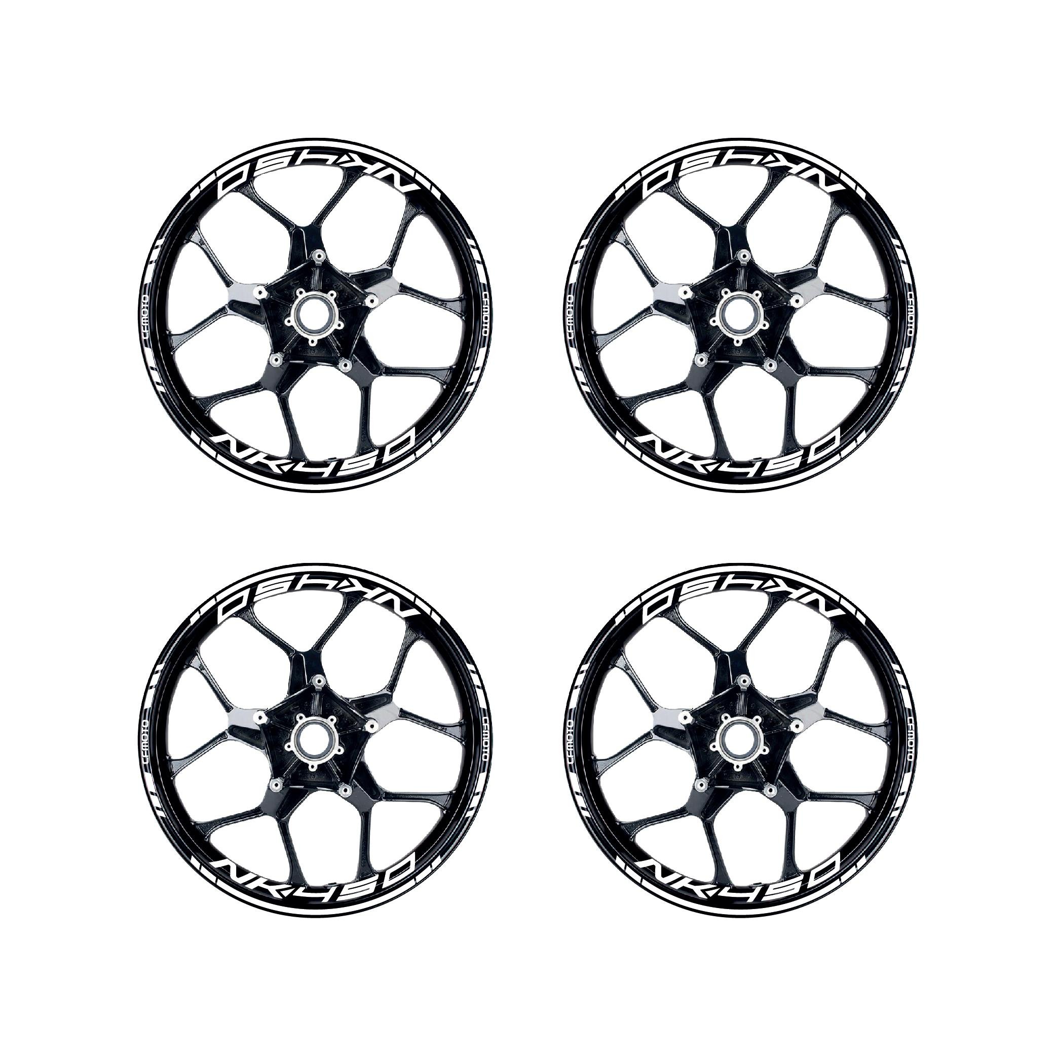 450 NKBeyaz CFMOTO 450NK Motosiklet Jant Sticker Etiket Modeli İç & Dış Takım
