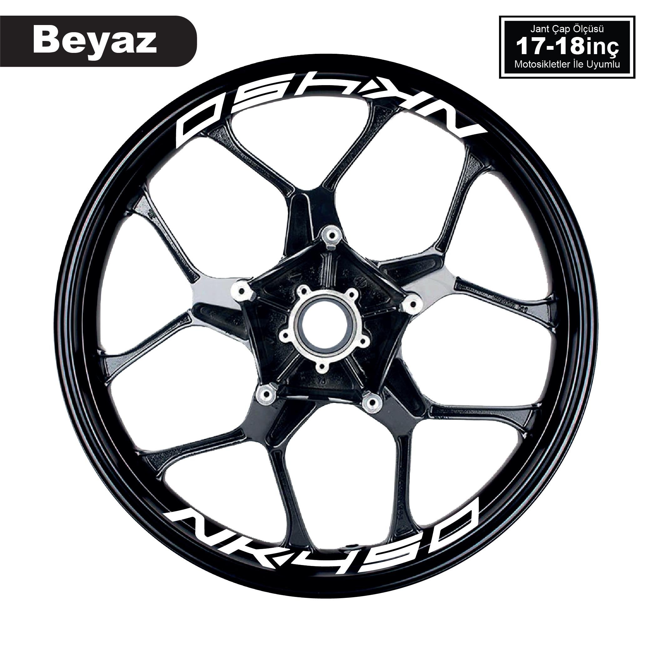 450 NKBeyaz CFMOTO 450NK Yazılı 8 Li Jant İçi Yazı Sticker 