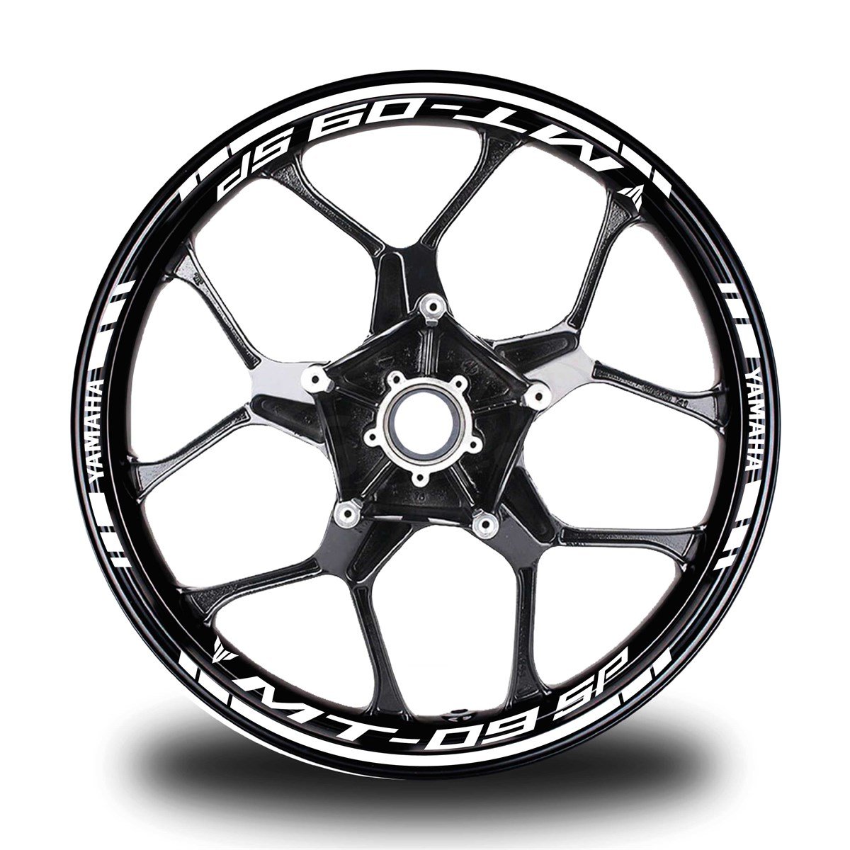 Beyaz Yamaha MT 09 SP Takım Jant Sticker Etiket 