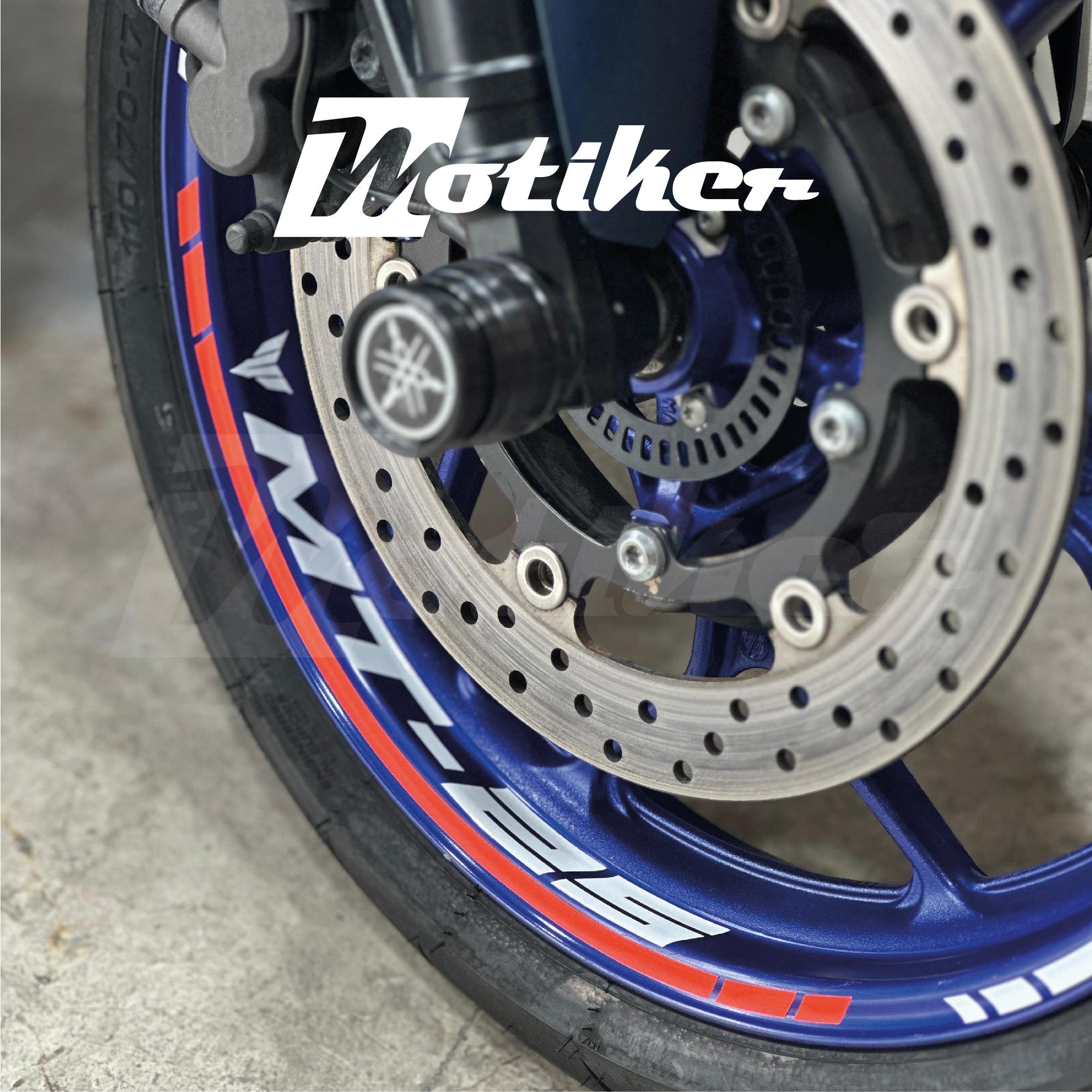 MT-25Beyaz Yamaha Mt-25  Yazılı 8Li Jant İçi Yazı Sticker Etiket