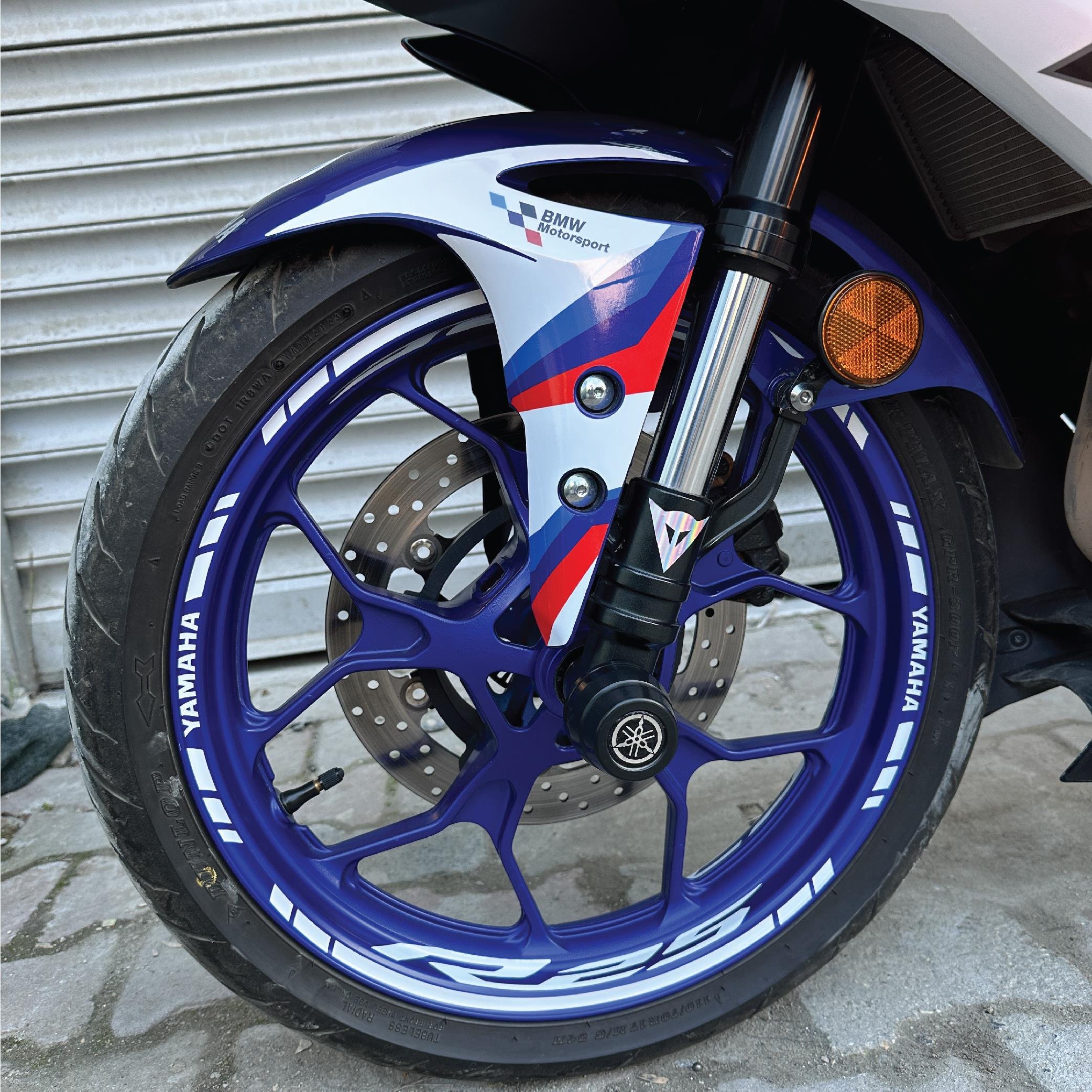 Jant StickerBeyaz Yamaha YZF R25 Takım Jant Sticker Etiket 