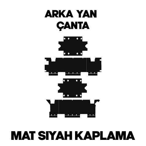 BMW ÇANTABMW Alüminyum Arka Çanta Seti 2014+ Mat Siyah Kaplama Ve Reflektif Sticker