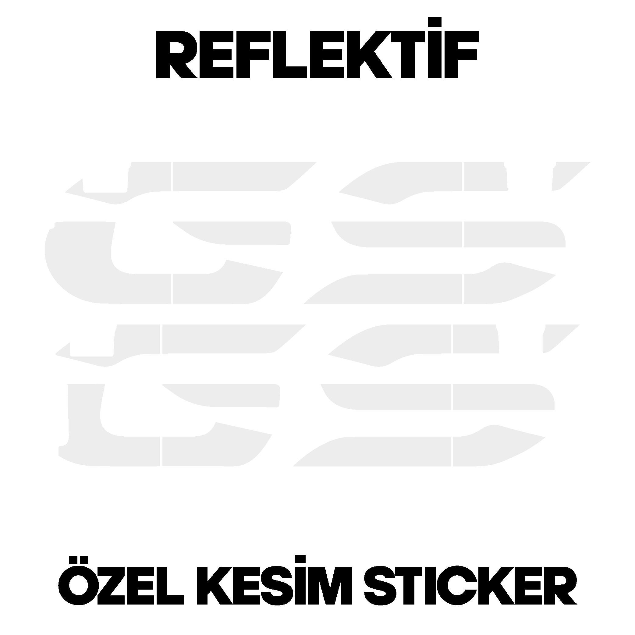 BMW ÇANTABMW Alüminyum Arka Yan Çanta Sağ ve Sol 2014+ Mat Siyah Kaplama Ve Reflektif Sticker