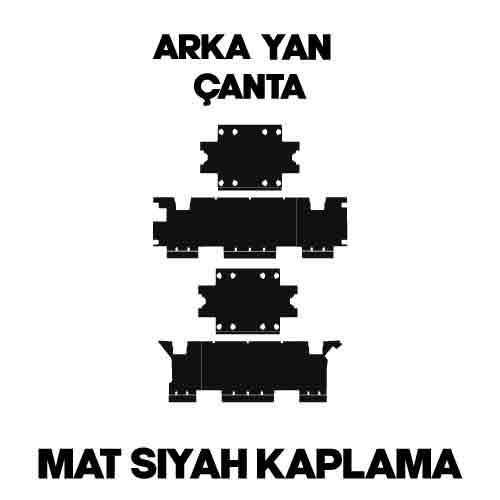 BMW ÇANTABMW Alüminyum Arka Yan Çanta Sağ ve Sol 2014+ Mat Siyah Kaplama Ve Reflektif Sticker