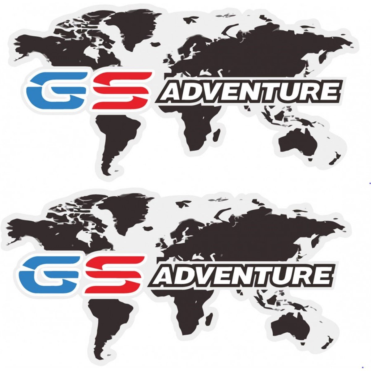 BMW GS Adventure Harita Renkli Sticker Etiket Modeli