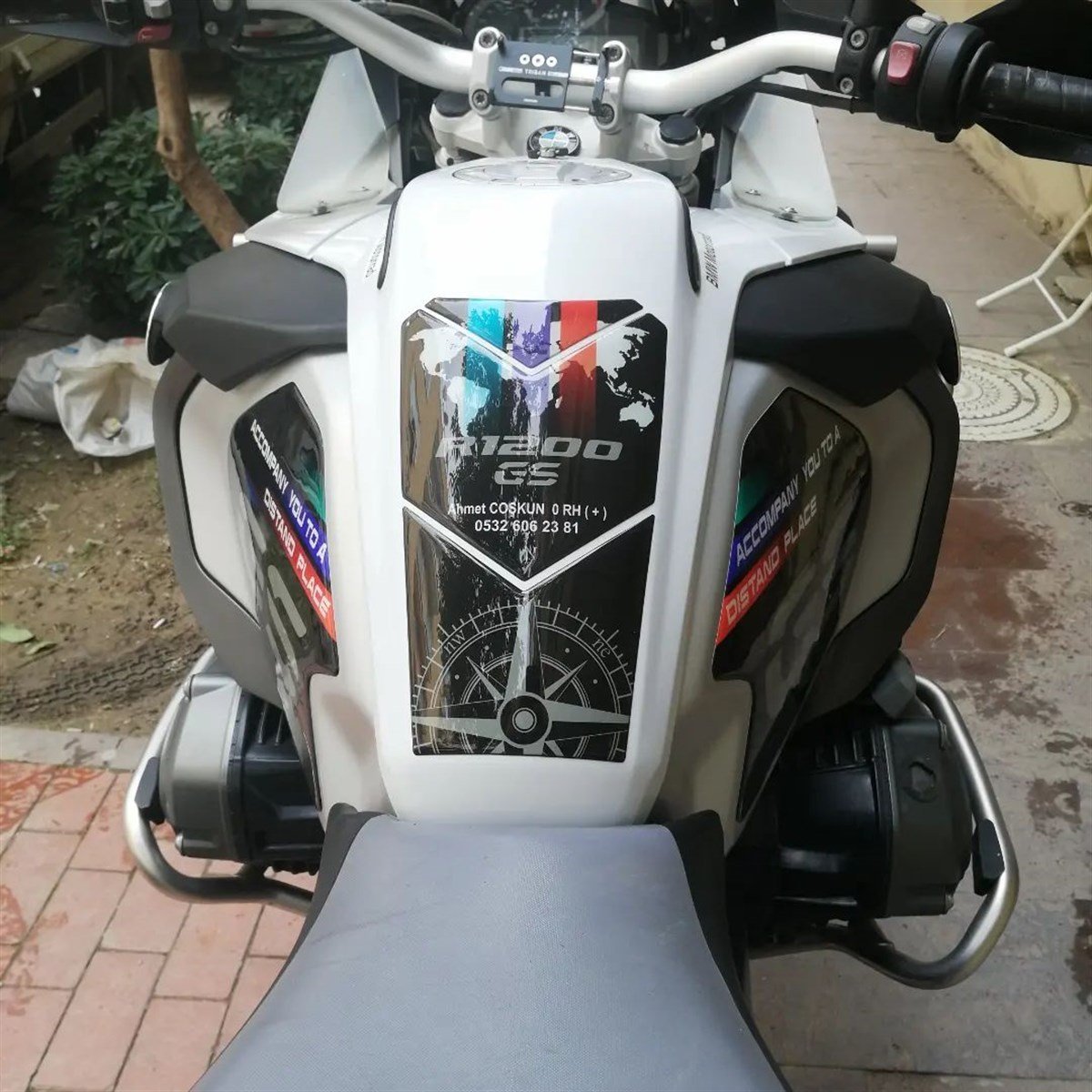 BMW R1200 GS Tank Pad Damla Sticker Etiket Modeli
