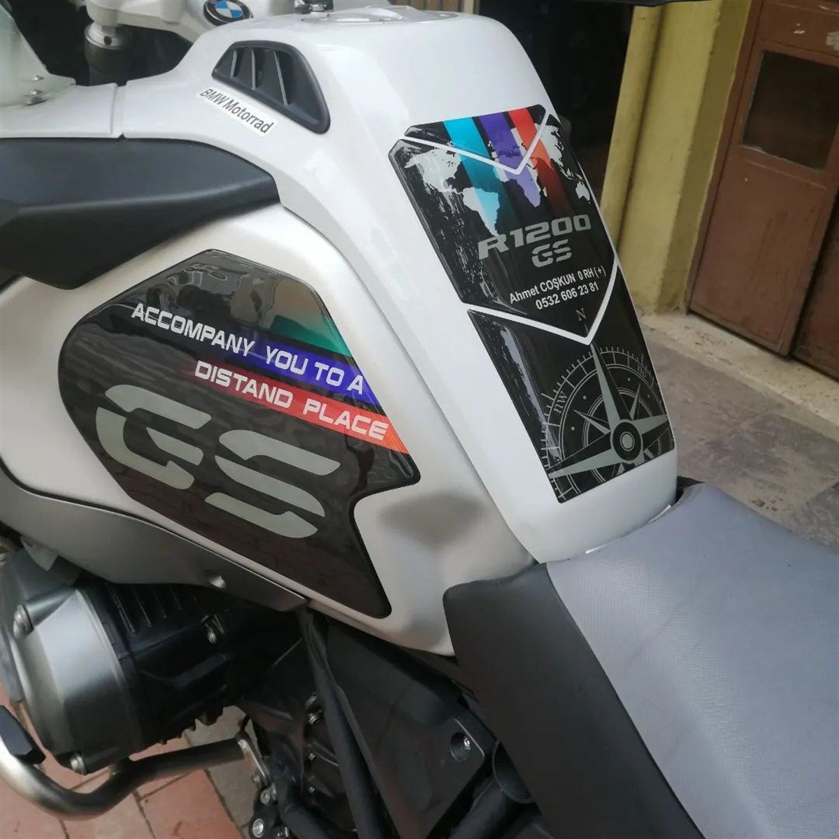 BMW R1200 GS Tank Pad Damla Sticker Etiket Modeli