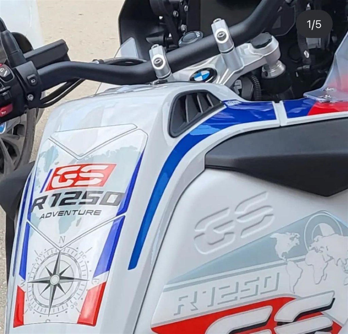 BMW R1250 GS Özel Döküm Tank Pad Damla Sticker Etiket