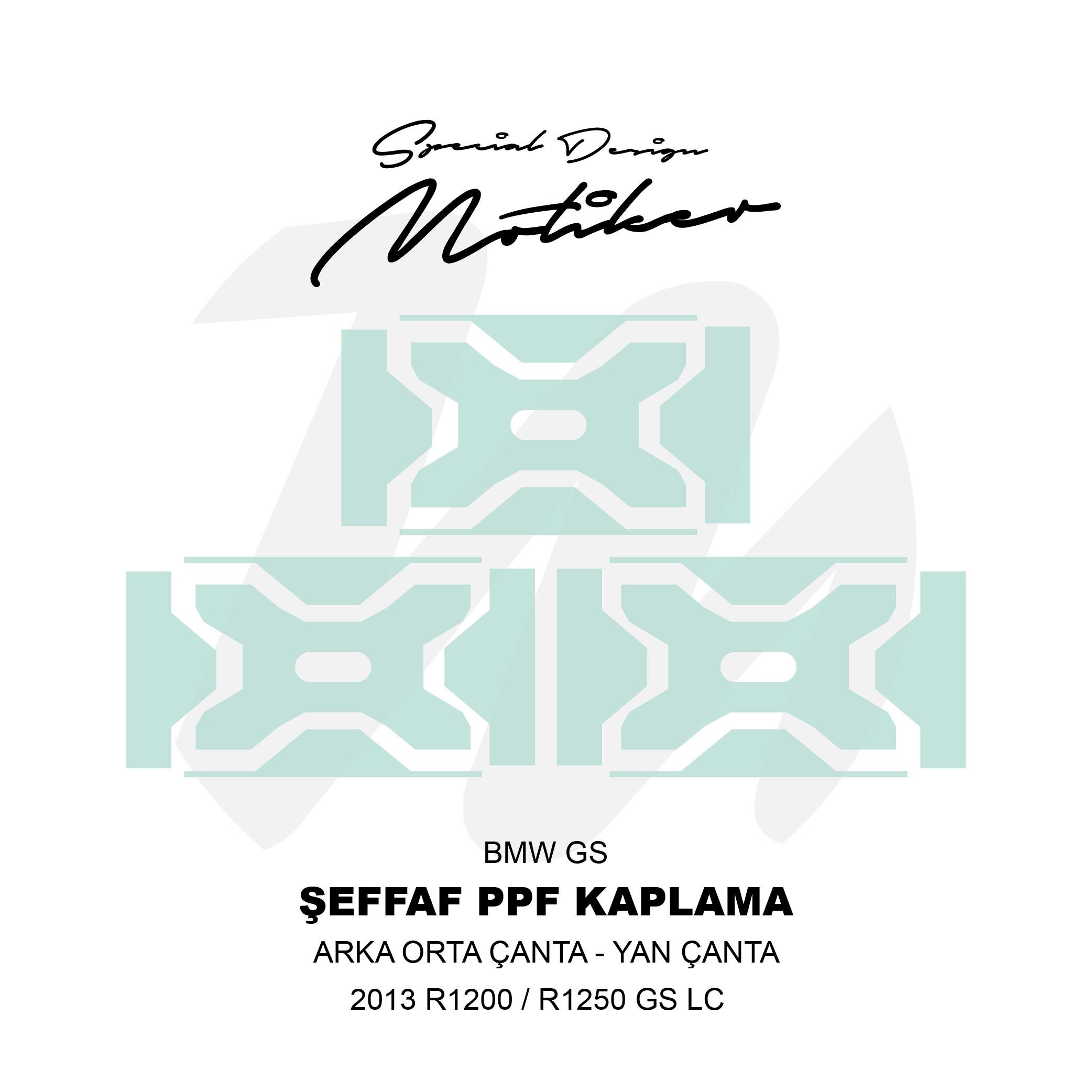 GİVİBMW R1250 / R1300 GS LC 2013 ARKA ORTA ÇANTA ŞEFFAF PPF KAPLAMA 