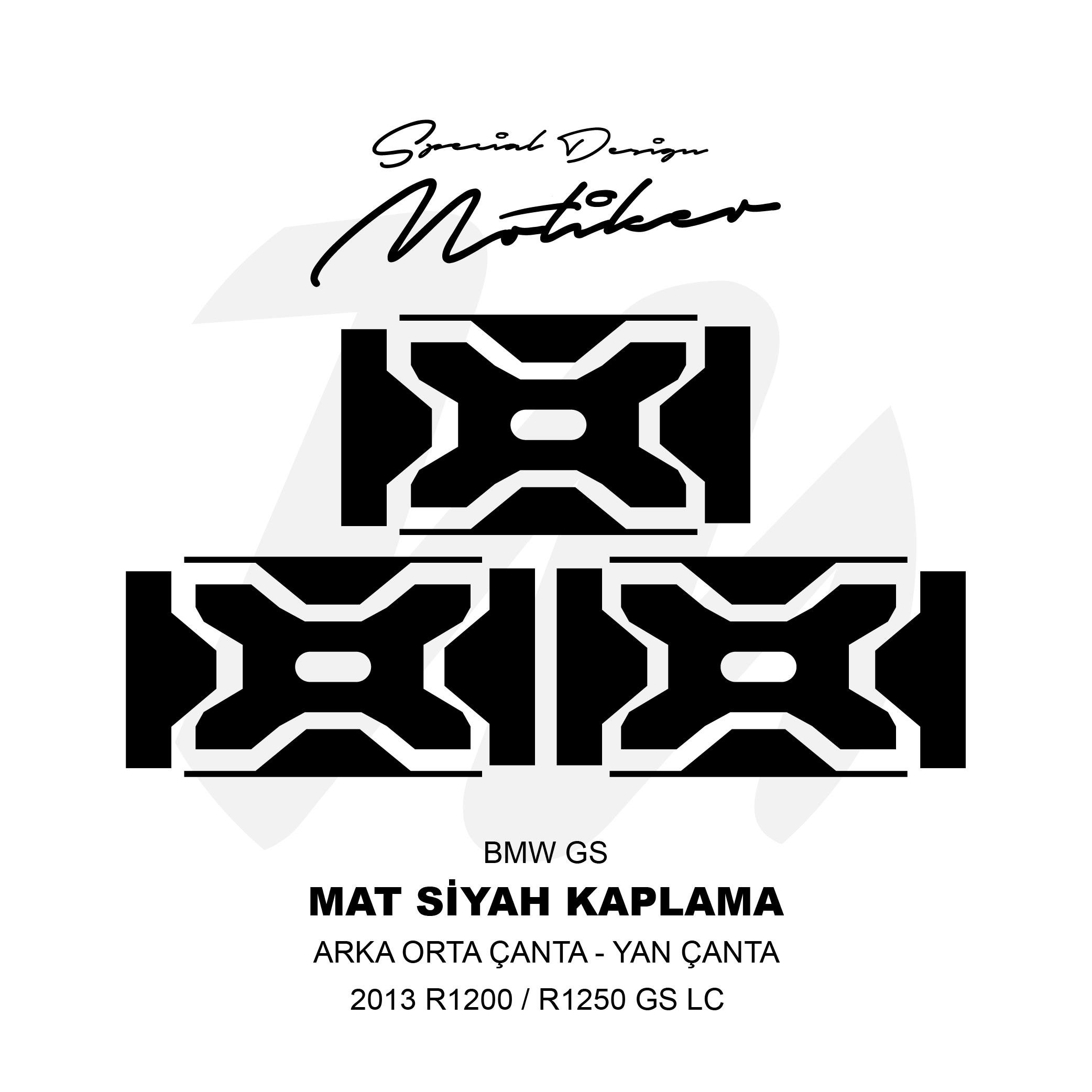 GİVİBMW R1250 / R1300 GS LC 2013 ARKA ORTA ÇANTA MAT SİYAH KAPLAMA 