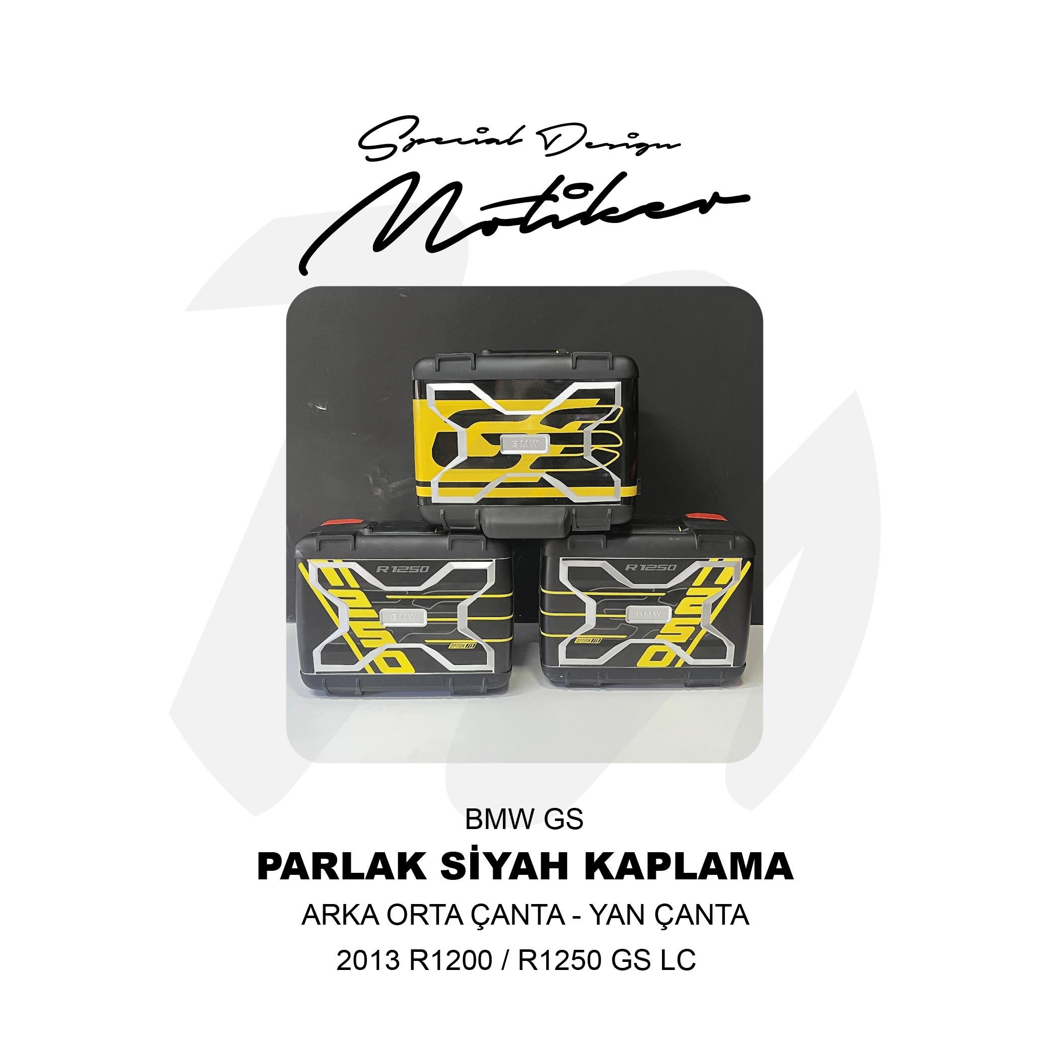 GİVİBMW R1250 / R1300 GS LC 2013 ARKA ORTA ÇANTA PARLAK SİYAH KAPLAMA 