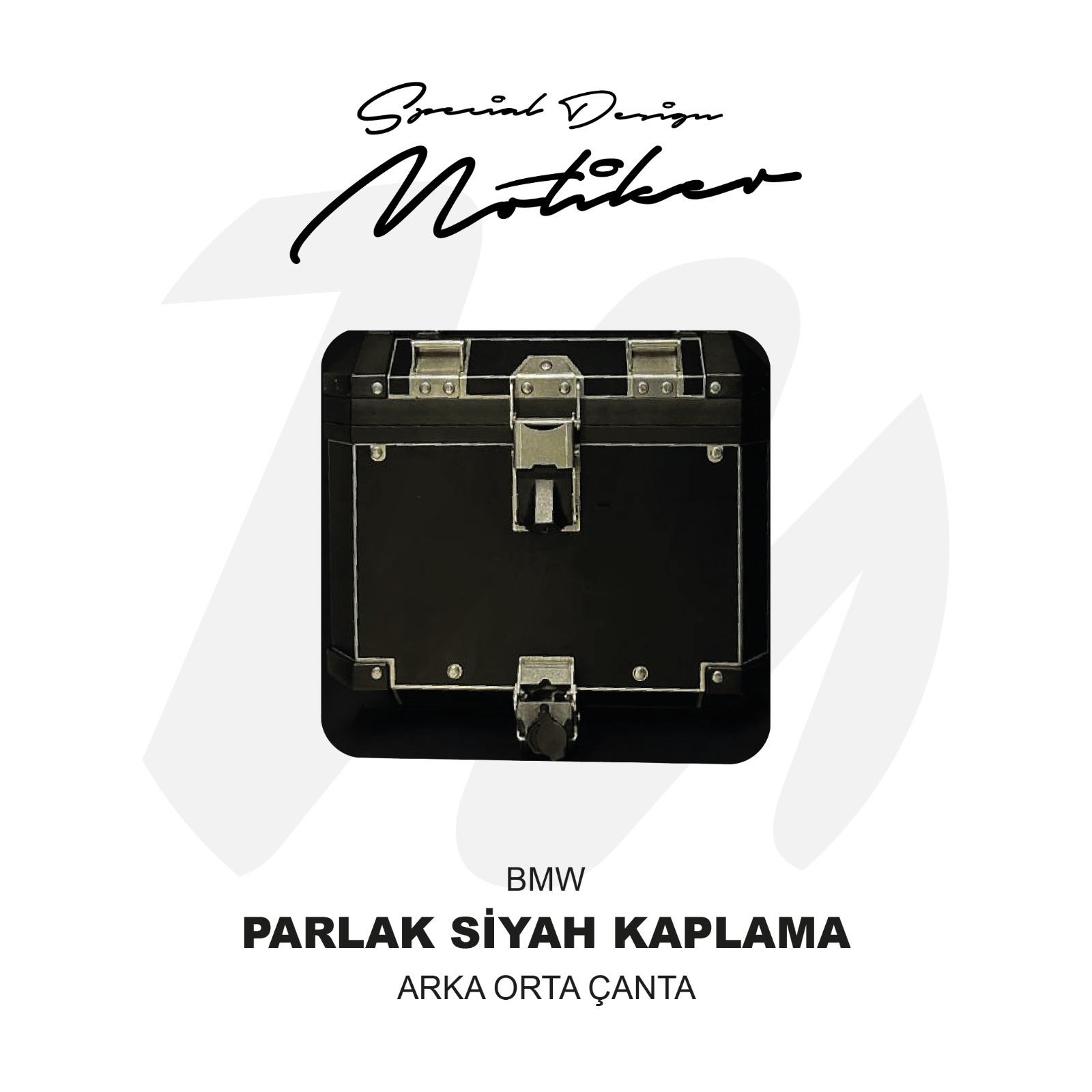 R1250 GSBMW R1250GS 2024 32LT Arka Orta Çanta Parlak Siyah Kaplama Sticker Etiket Modeli