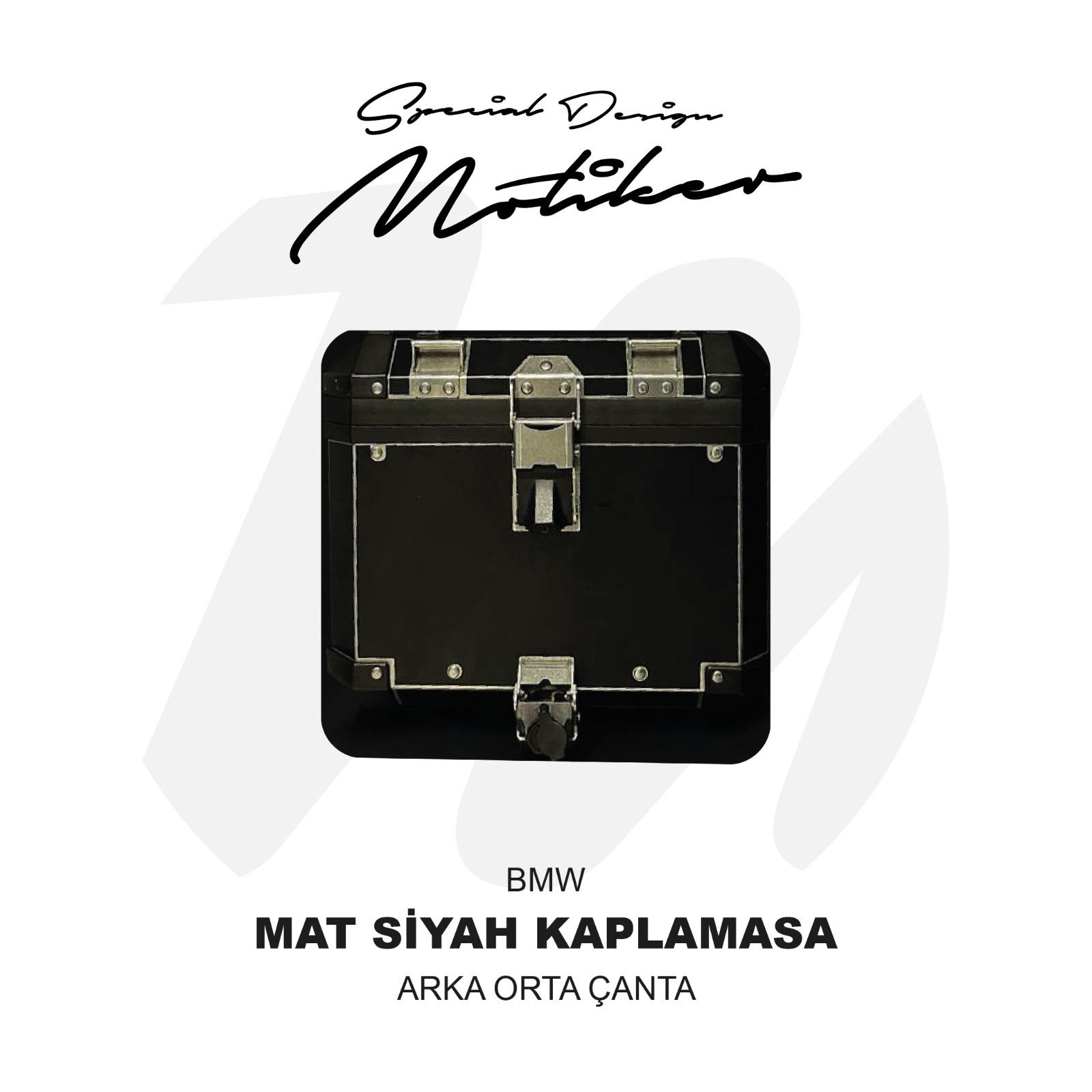 R1250 GSBMW R1250GS 2024 32LT ARKA ORTA Çanta Mat Siyah Kaplama Sticker Etiket Modeli