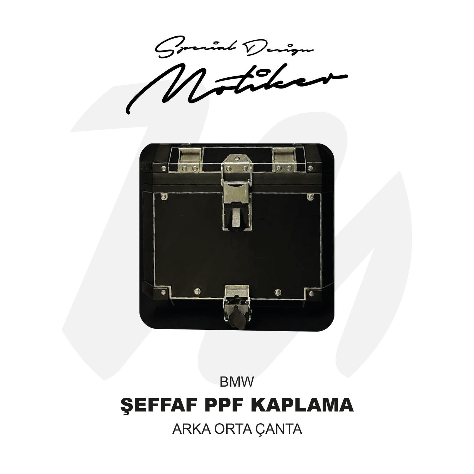 R1250 GSBMW R1250GS 2024 32LT Arka Orta Çanta Şeffaf PPF Kaplama Sticker Etiket Modeli