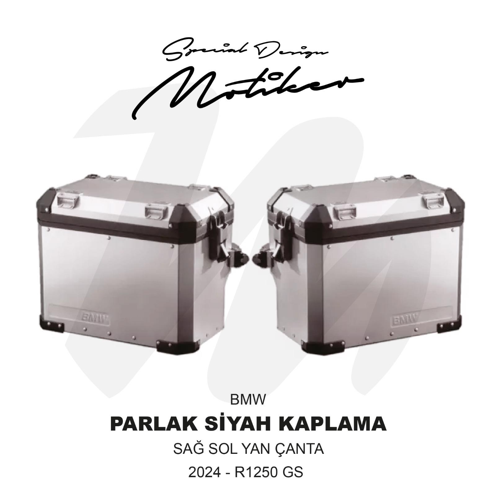 R1250 GSBMW R1250GS 2024 33-37LT Yan Çanta Parlak Siyah Kaplama Sticker Etiket Modeli